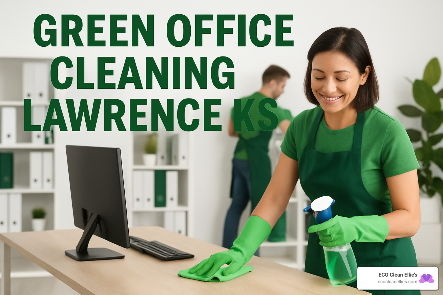 staff training session on green cleaning methods - green office cleaning Lawrence KS