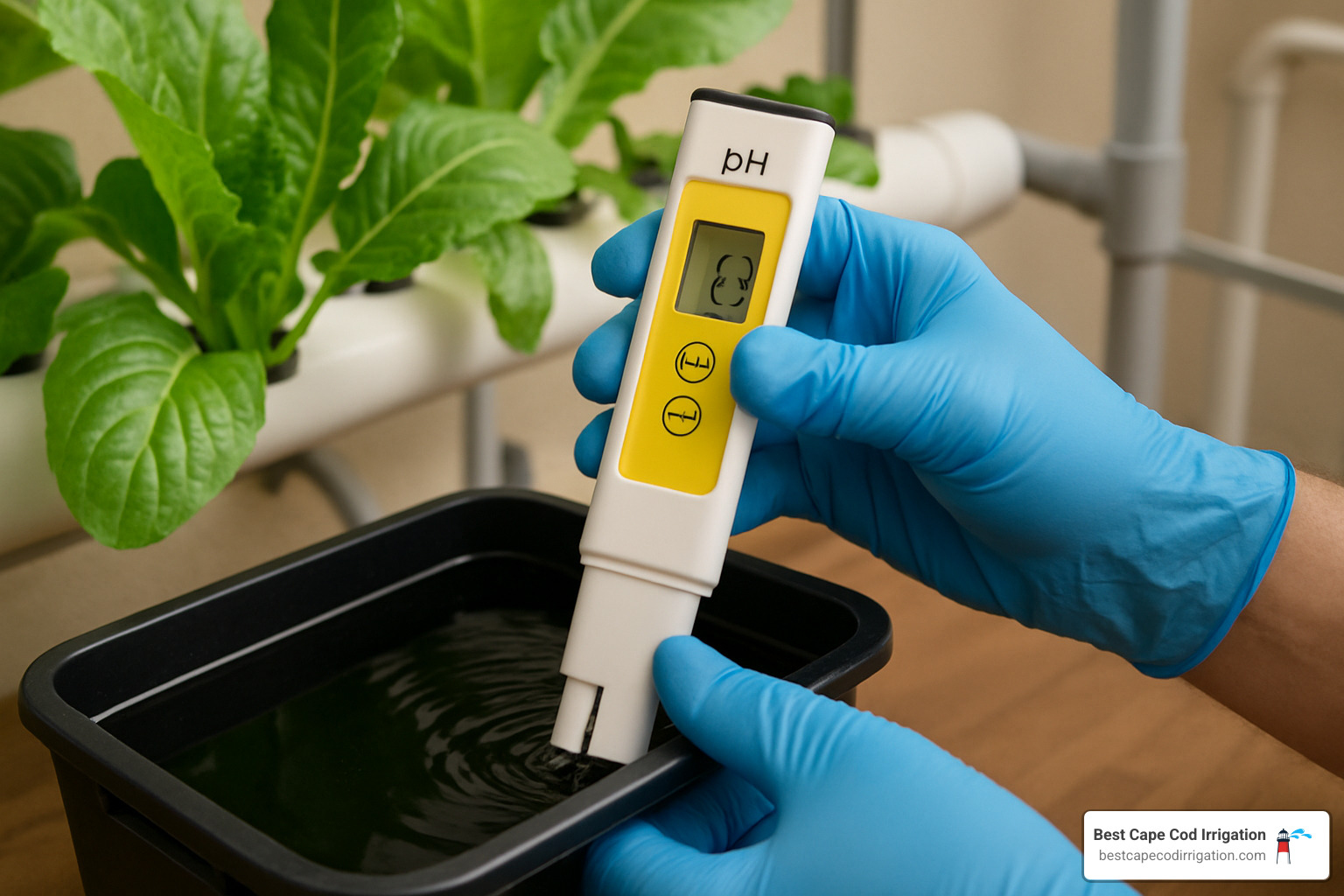 pH testing and adjustment of hydroponic solution - diy self watering hydroponic system