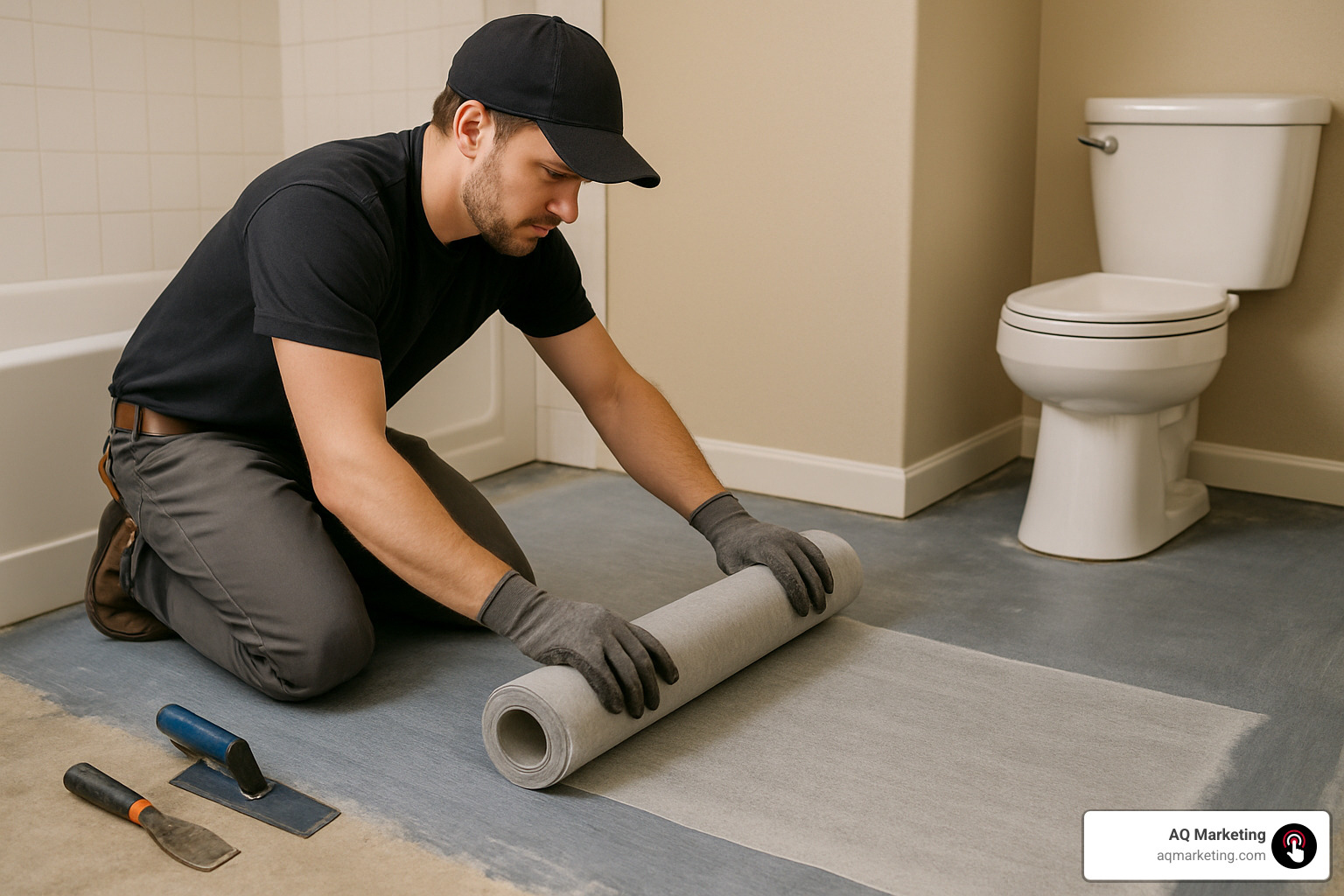 waterproof membrane installation - bathroom flooring installers