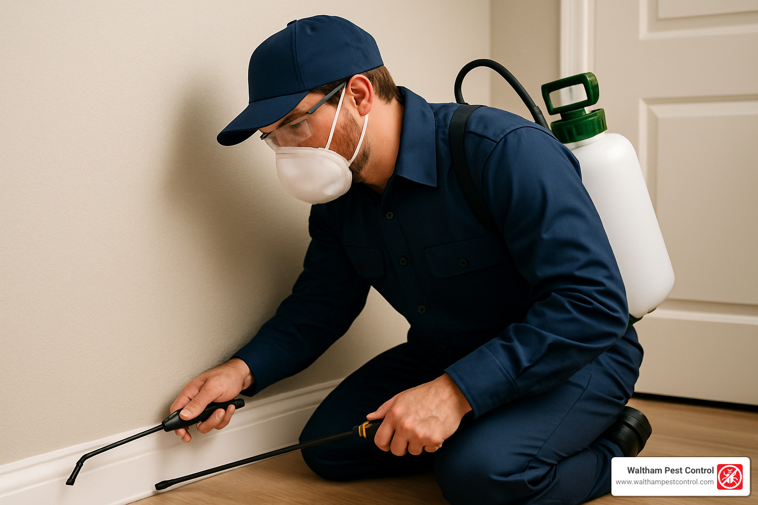 Professional pest control technician inspecting a home for ants - House Ants Exterminator