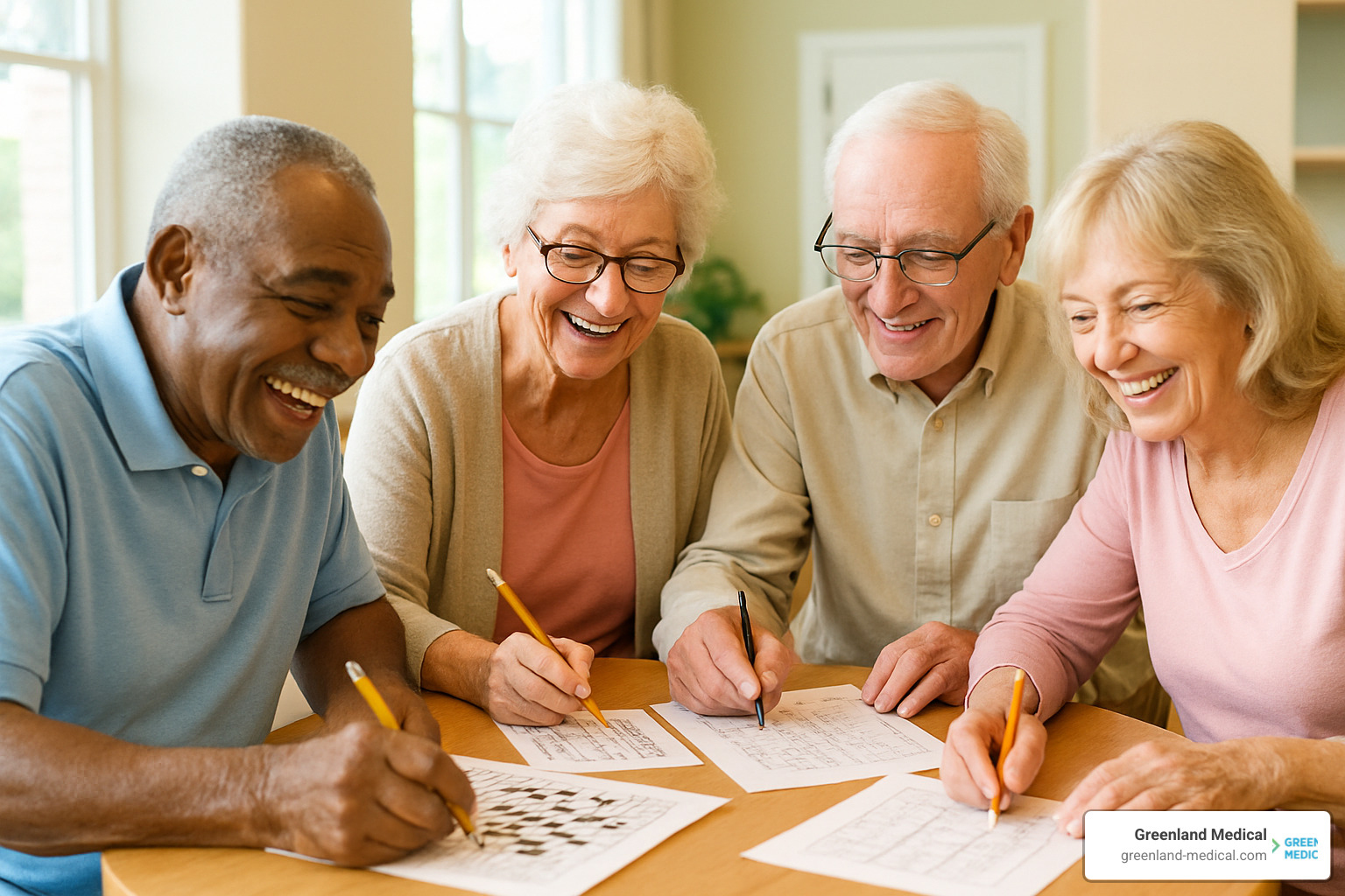 seniors doing brain puzzles together - Cognitive Decline Solutions seniors doing brain puzzles together - Cognitive Decline Solutions