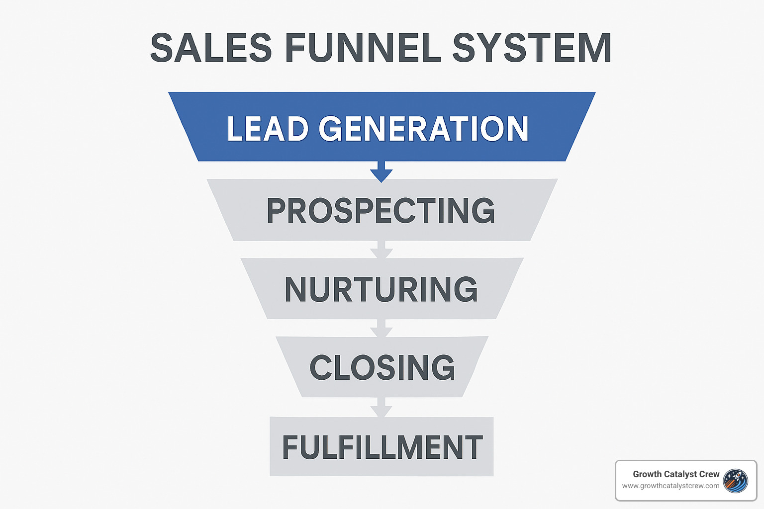 sales funnel system diagram - how to build business systems