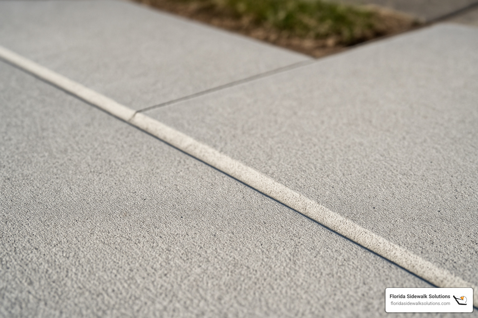 completed beveled sidewalk joint after grinding - grinding sidewalk trip hazard