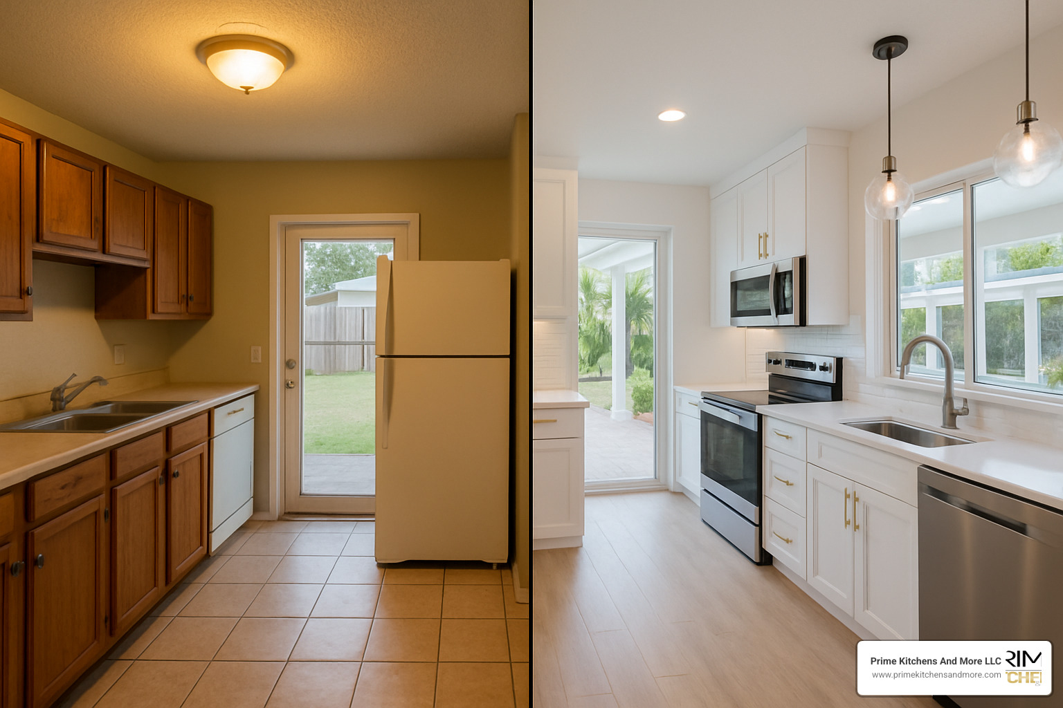 Kitchen remodeling change before and after - kitchen remodeling cost orlando