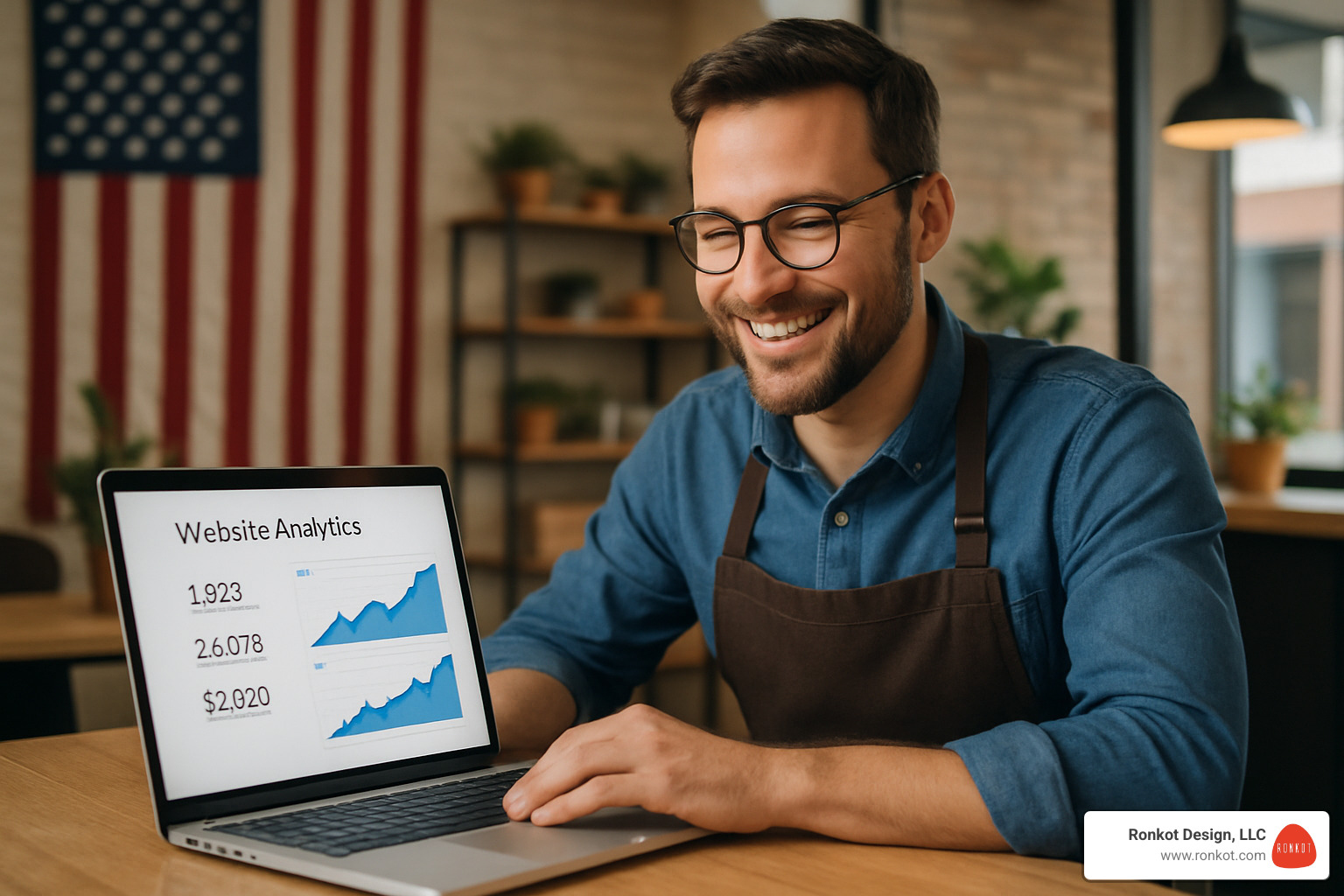 small business owner seeing increased traffic and sales from SEO - seo service for small business
