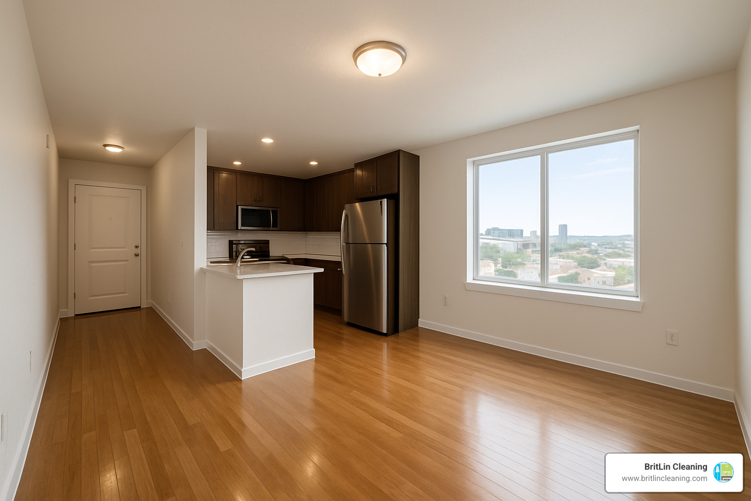 sparkling clean empty apartment after professional move out cleaning - move out cleaning austin tx