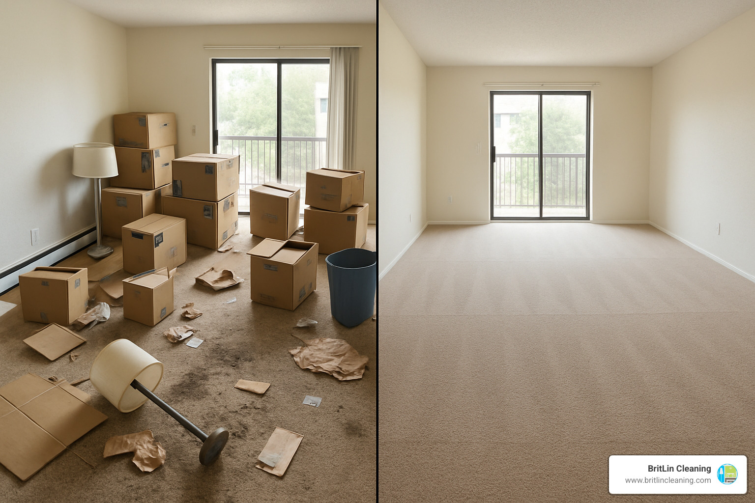 comparison of clean vs dirty apartment during move out process - move out cleaning austin tx