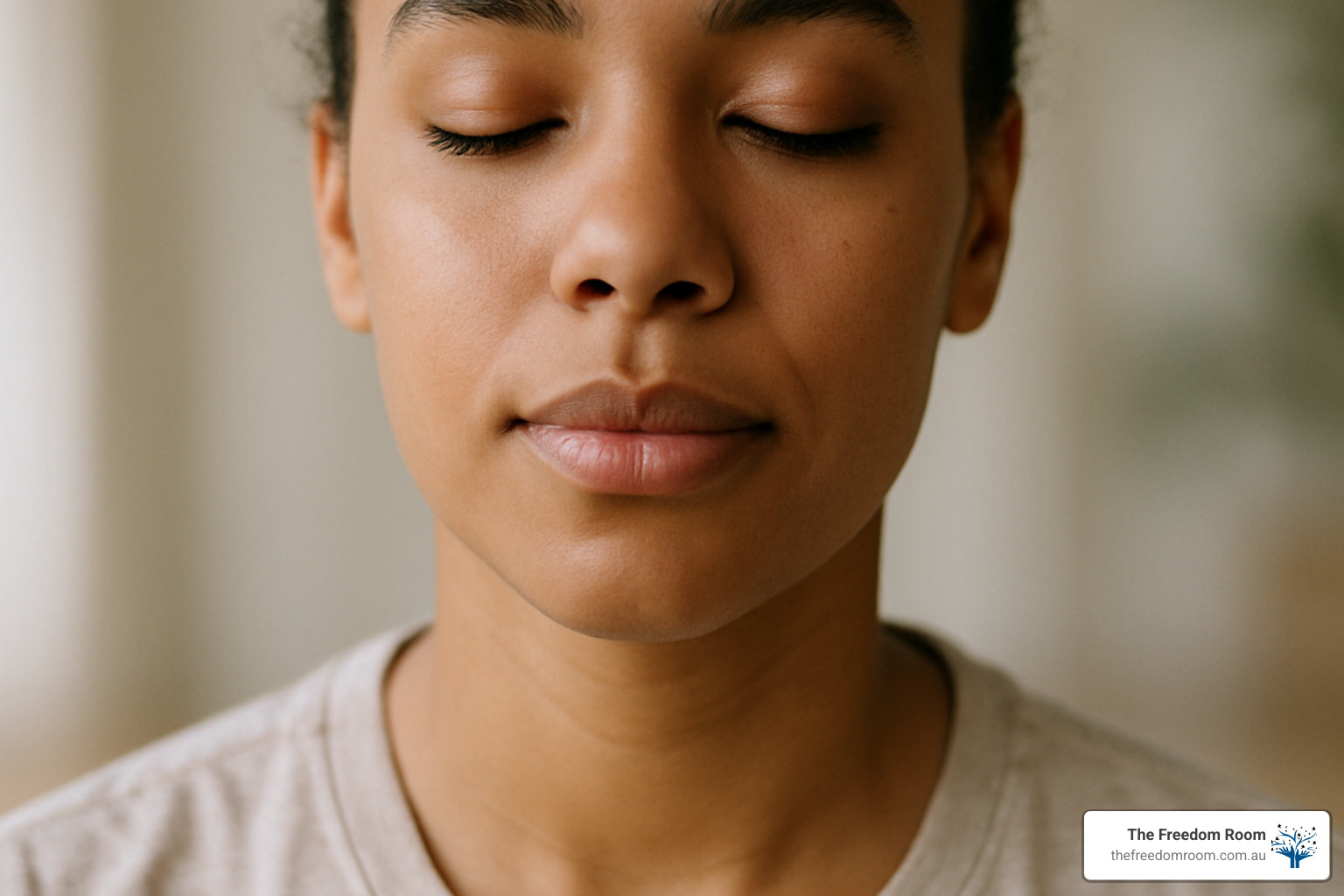 meditation, focus on the face - trauma informed therapy