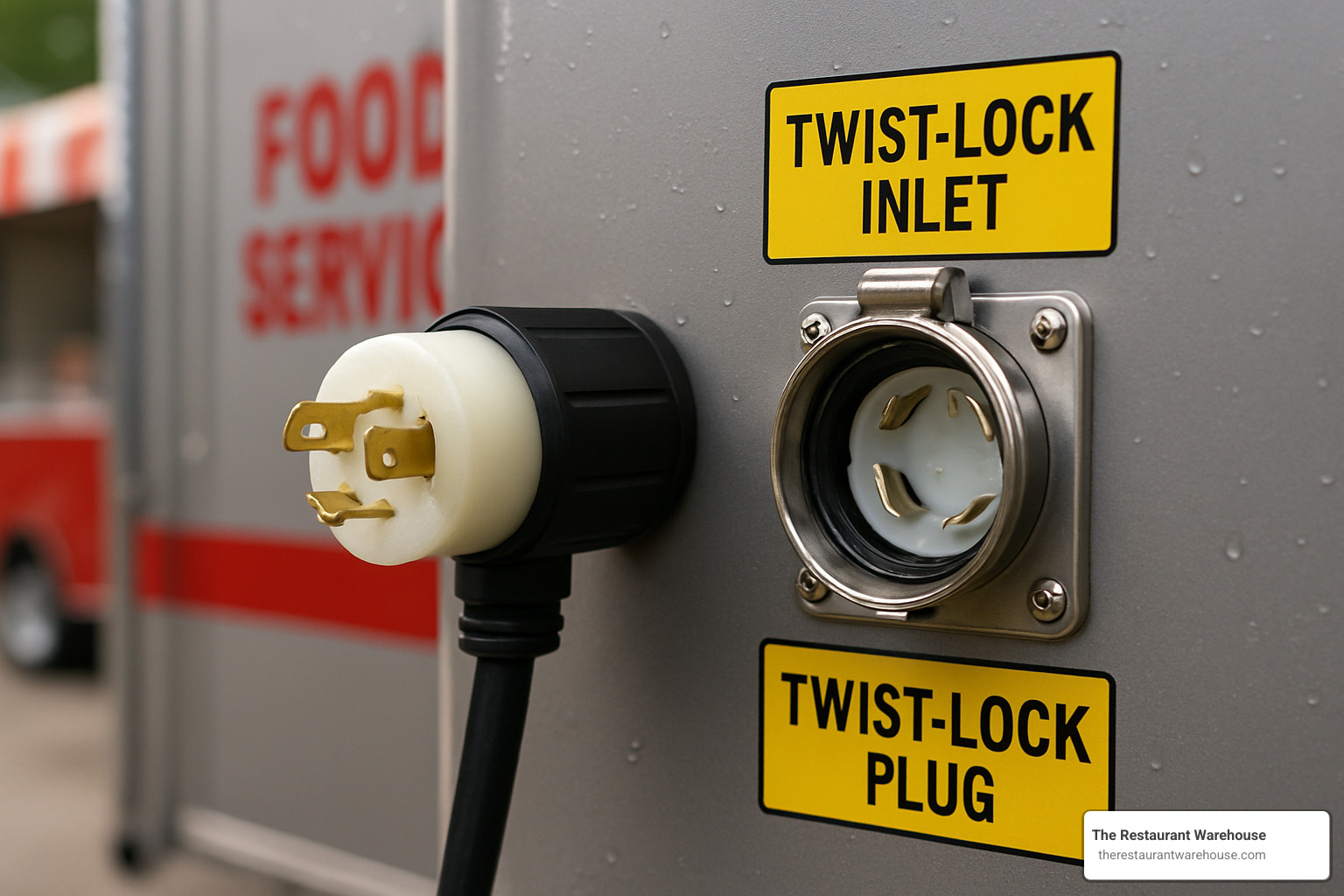 locking electrical connectors for food trailers - food trailer electrical