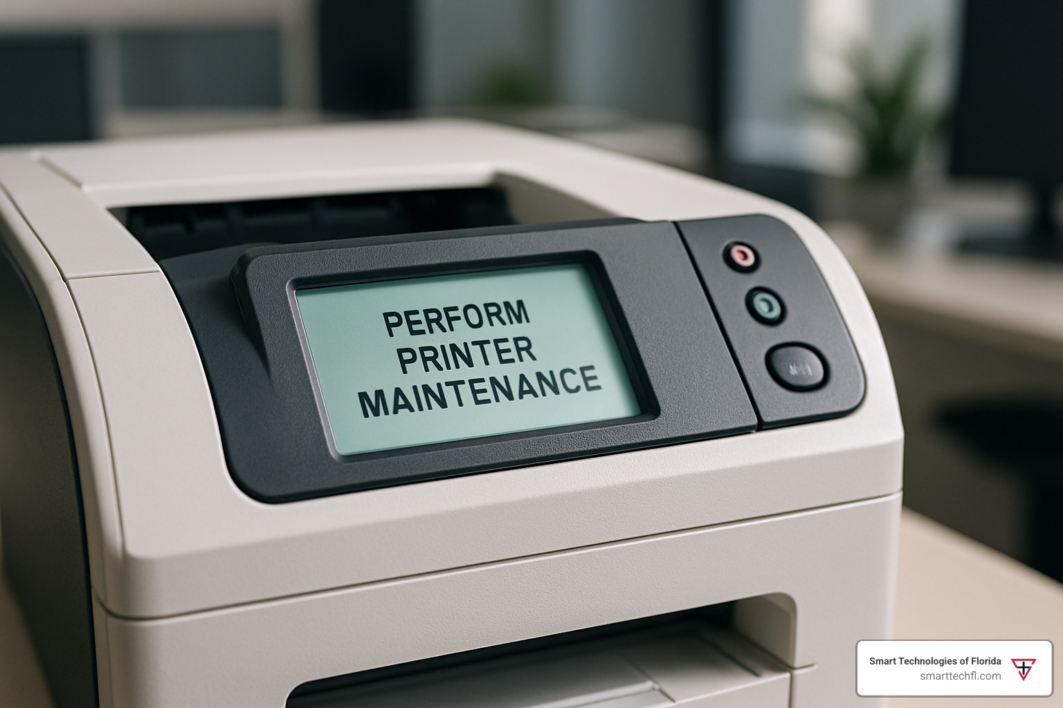 printer displaying error message - laser printer maintenance kit