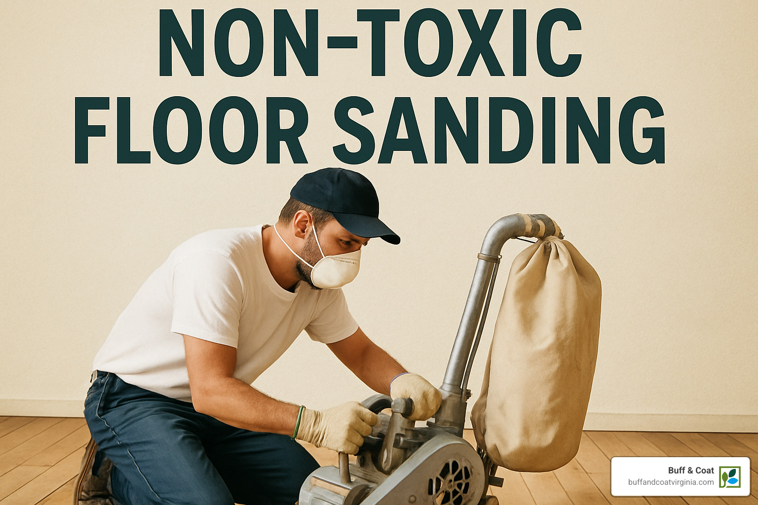 Various non-toxic floor finishes with application tools - non toxic floor sanding