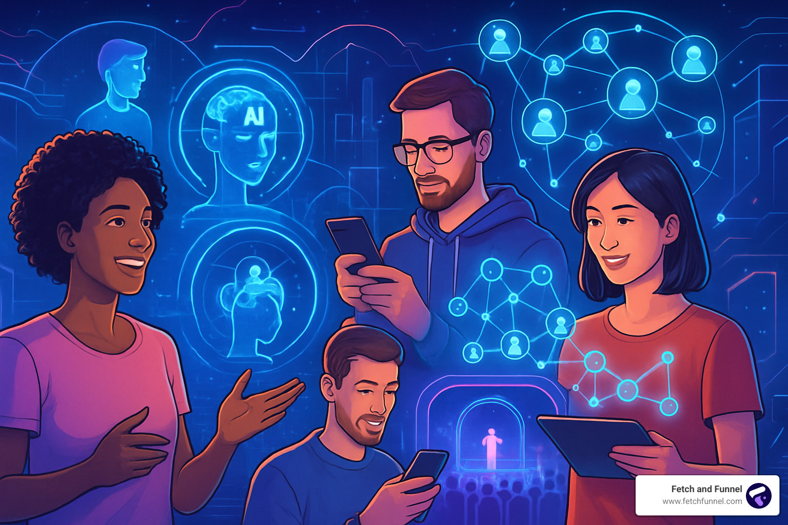 future trends in web3 influencer marketing showing AI integration, metaverse events, and micro-KOL networks - web3 influencer agency