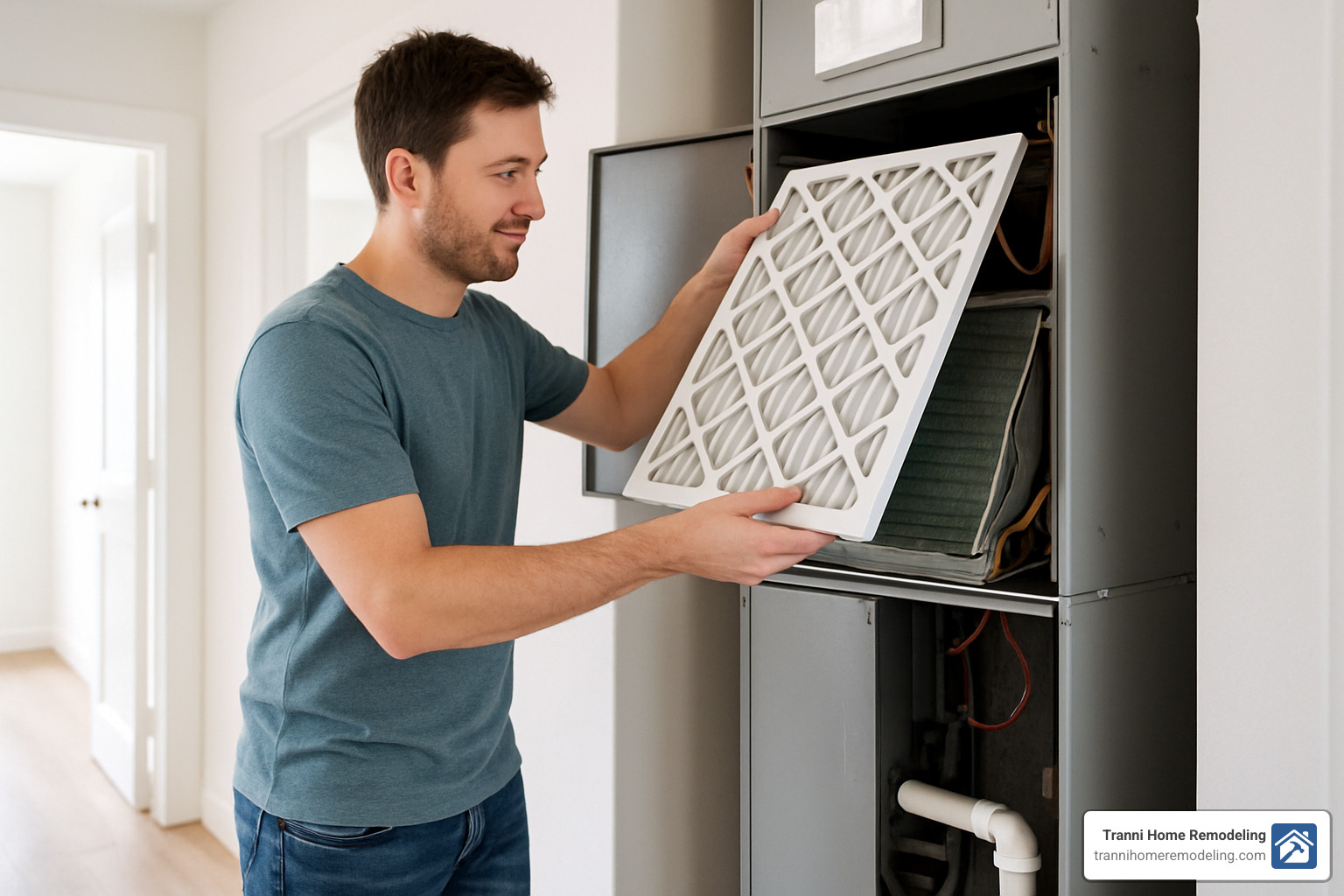 Your Guide to Finding Local Air Conditioner Installers 6 homeowner changing air conditioner filter - air conditioner installer near me