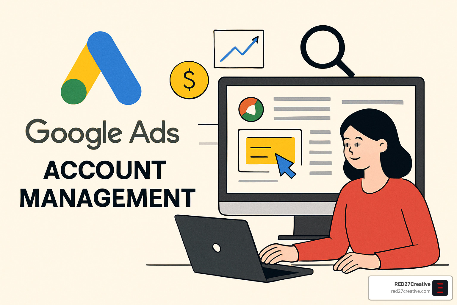 Google Ads Account Management Made Simple • Google Ads account management • RED27Creative google ads signup process - Google Ads account management