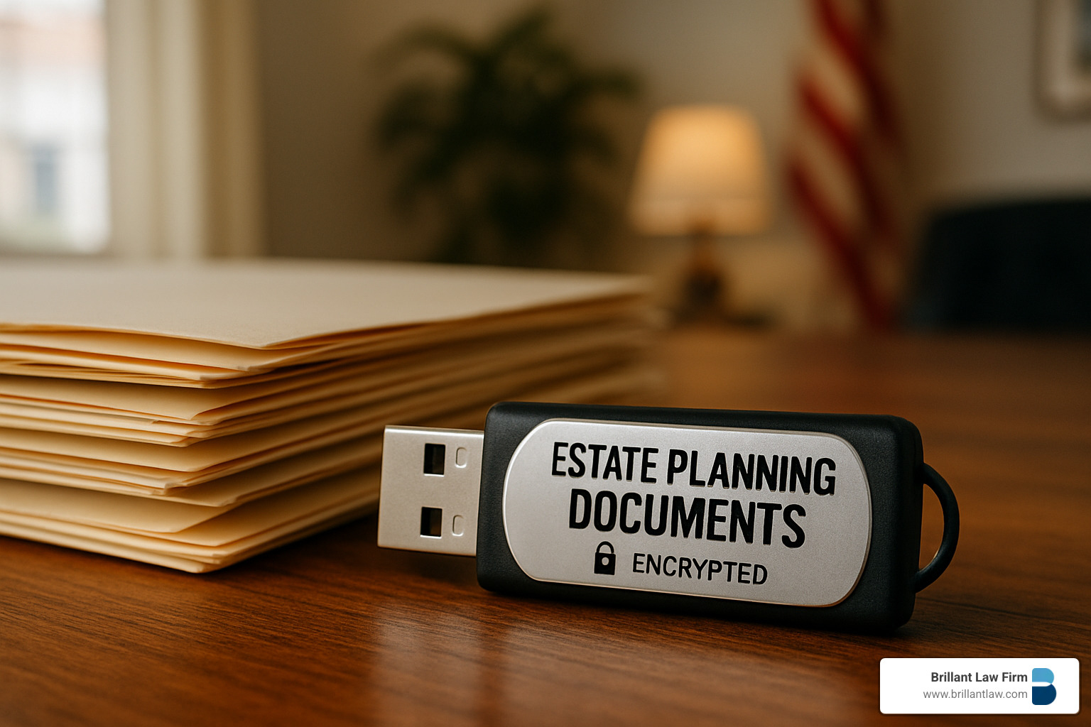 Encrypted USB drive with estate planning documents - Asset inventory for estate planning