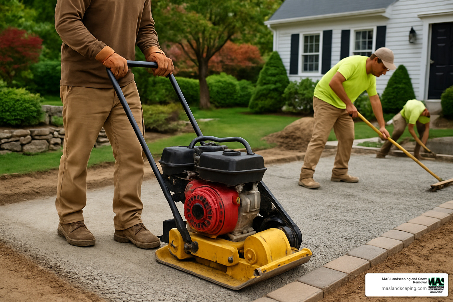 gas plate compactor for hardscape installation - hardscape install