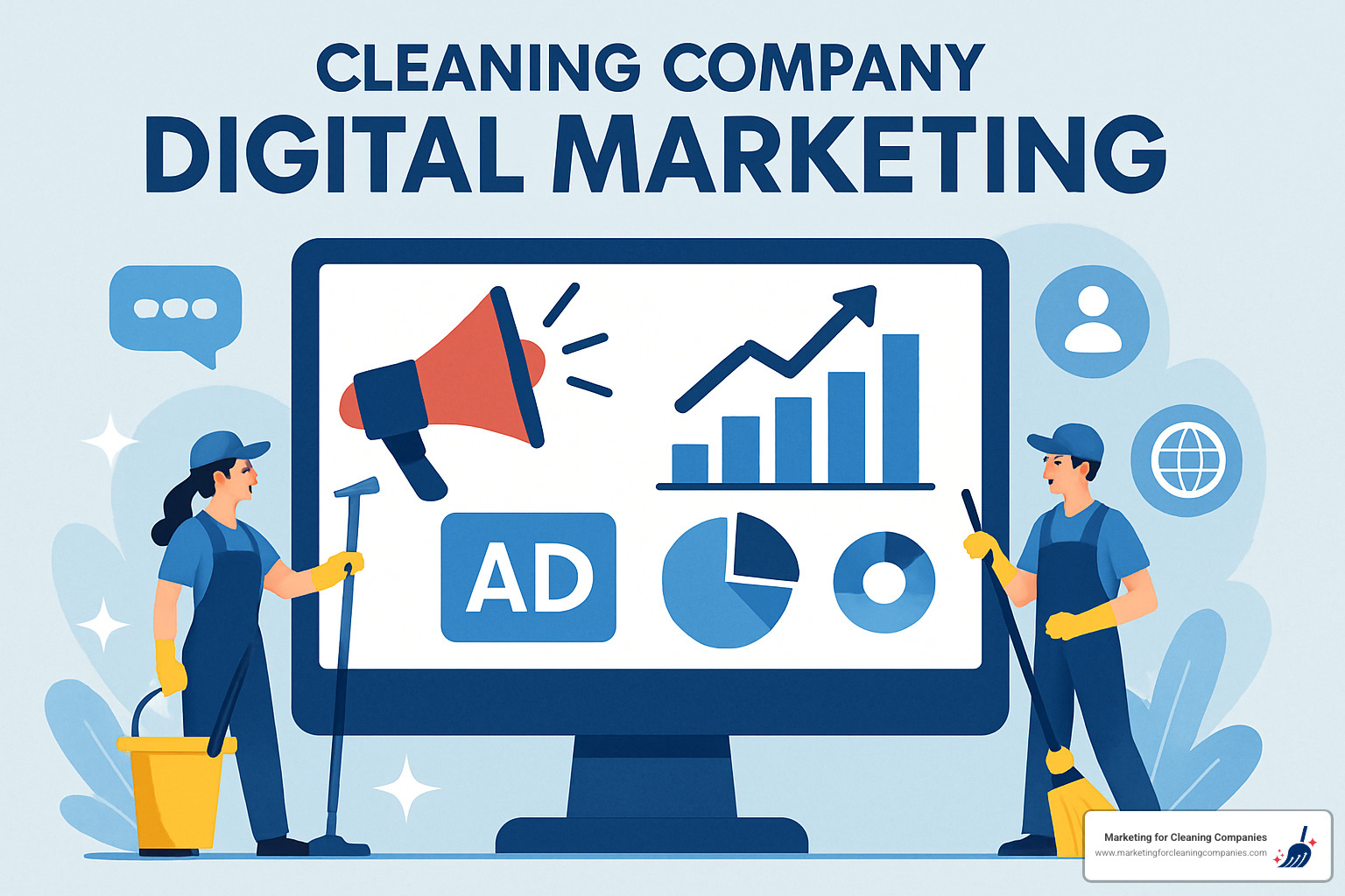 marketing analytics dashboard for cleaning company - cleaning company digital marketing