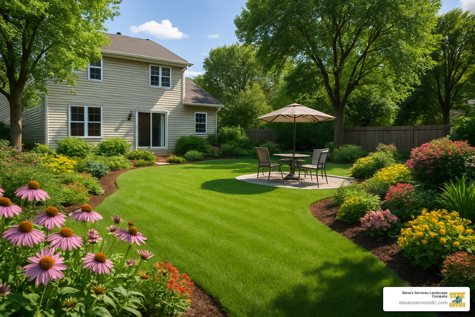 landscaped backyard with garden where pool used to be - Pool Demolition Services