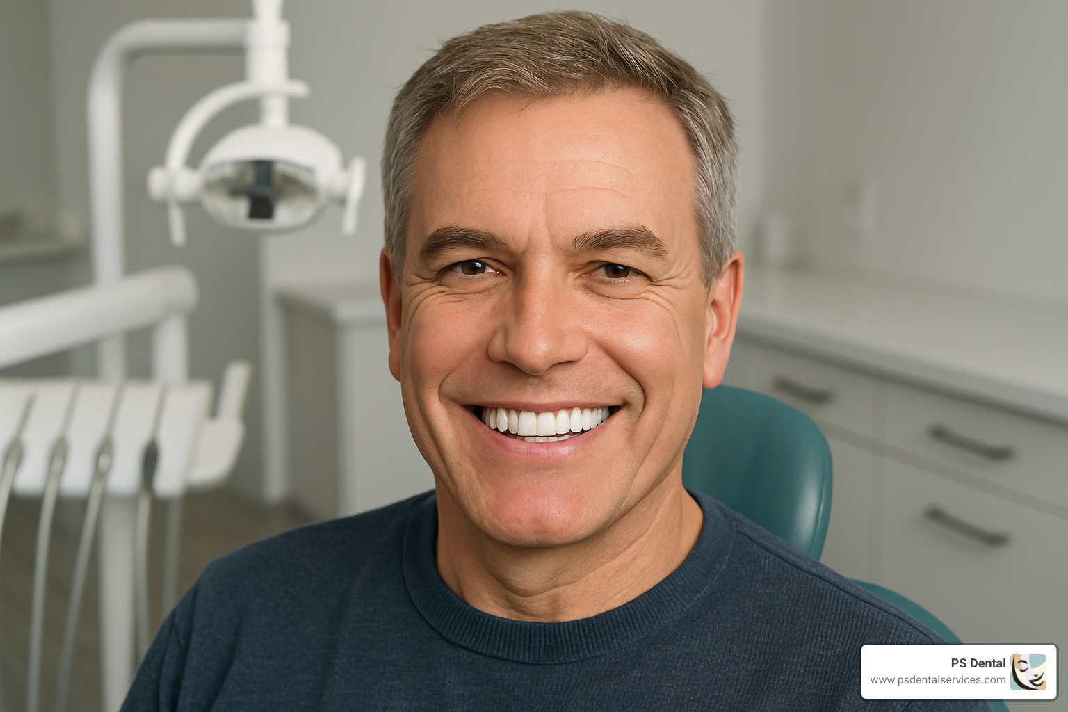 patient with completed zirconia bridge smiling - digital zirconia fixed bridge price