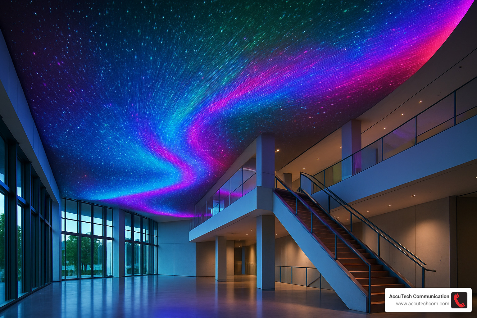 fiber optic lighting in architectural installation - Fiber Optic Technology