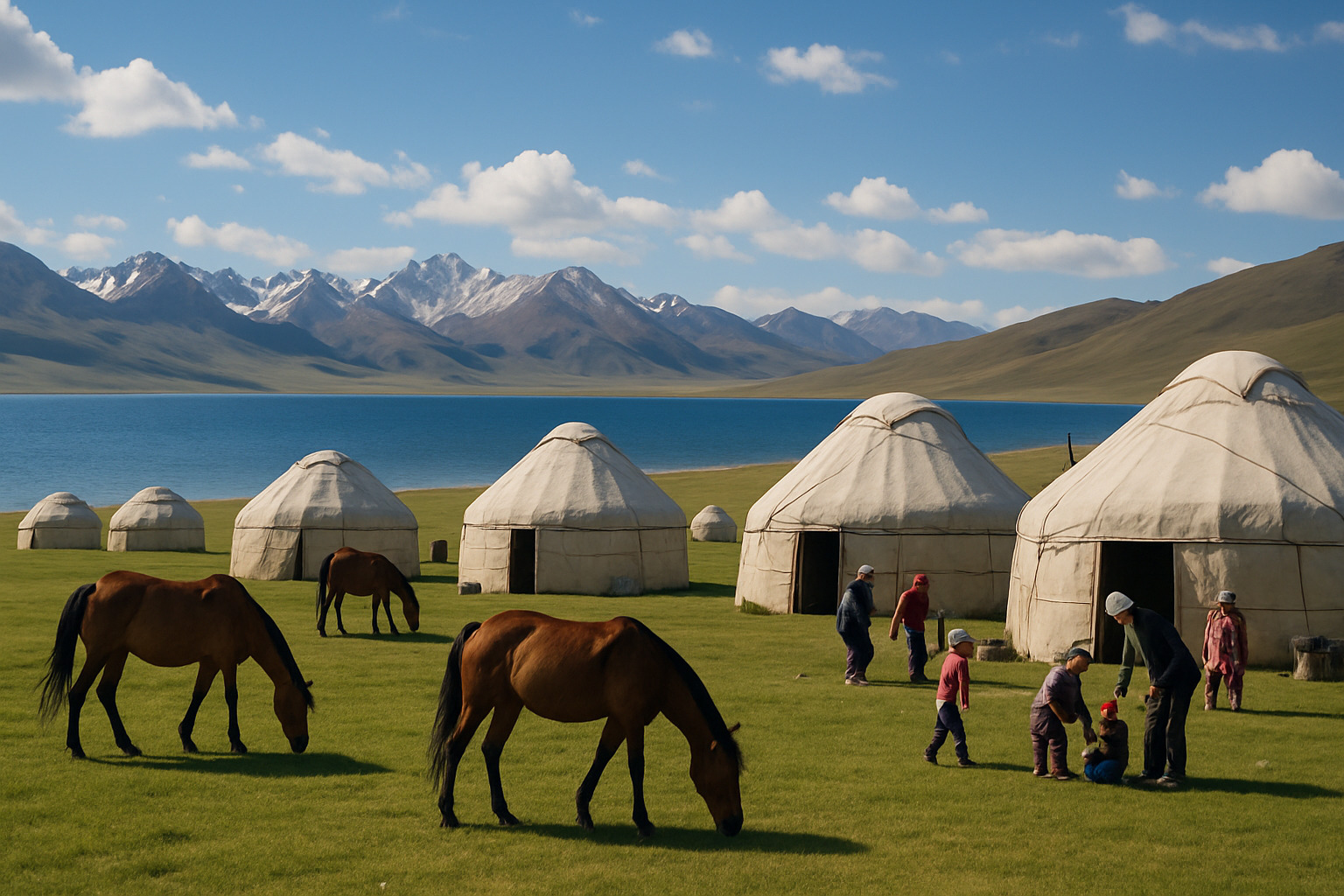 Kyrgyz yurt camp at Song Kol Lake - cultural experiences
