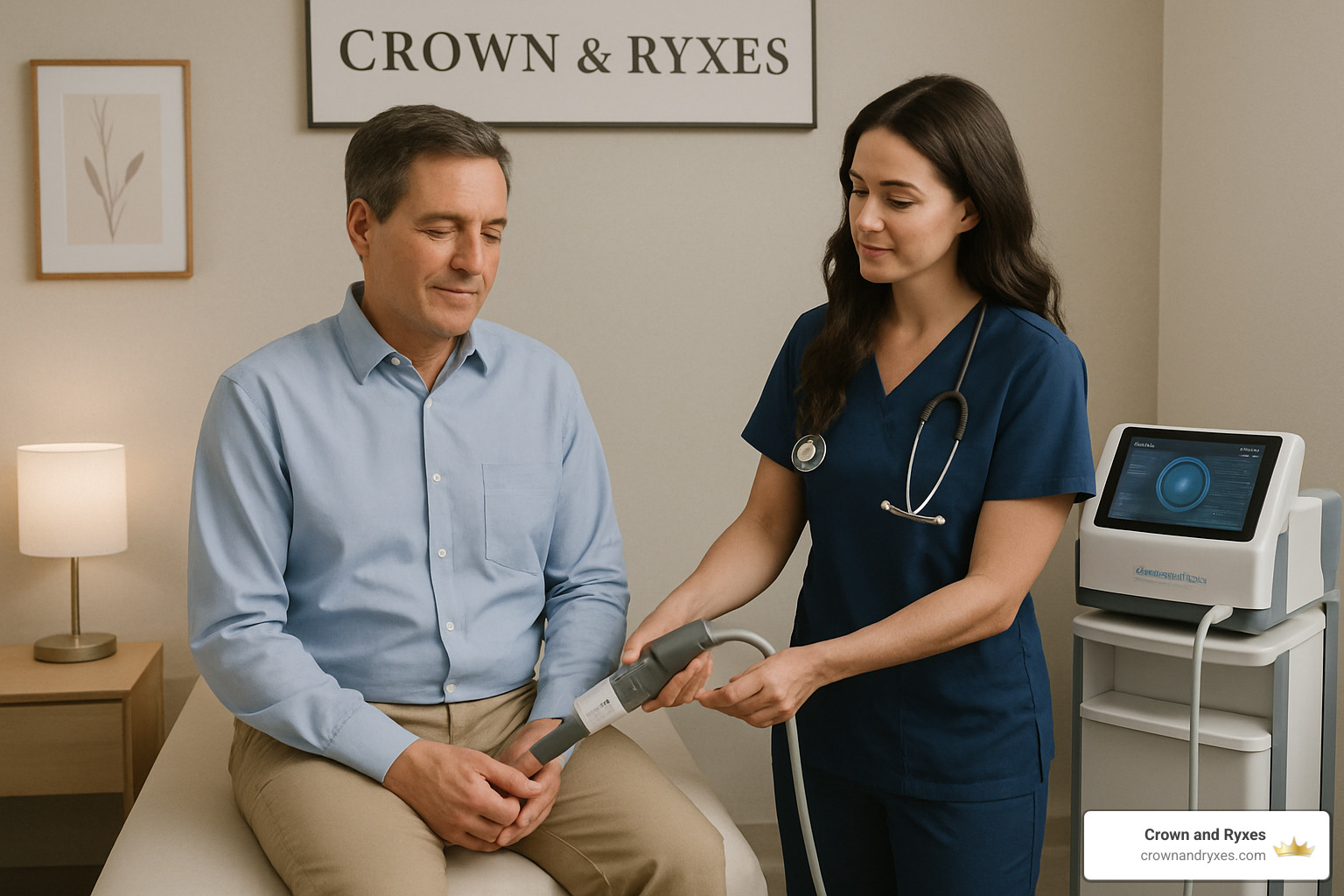REGENmax therapy session at Crown and Ryxes - How does ED treatment work?