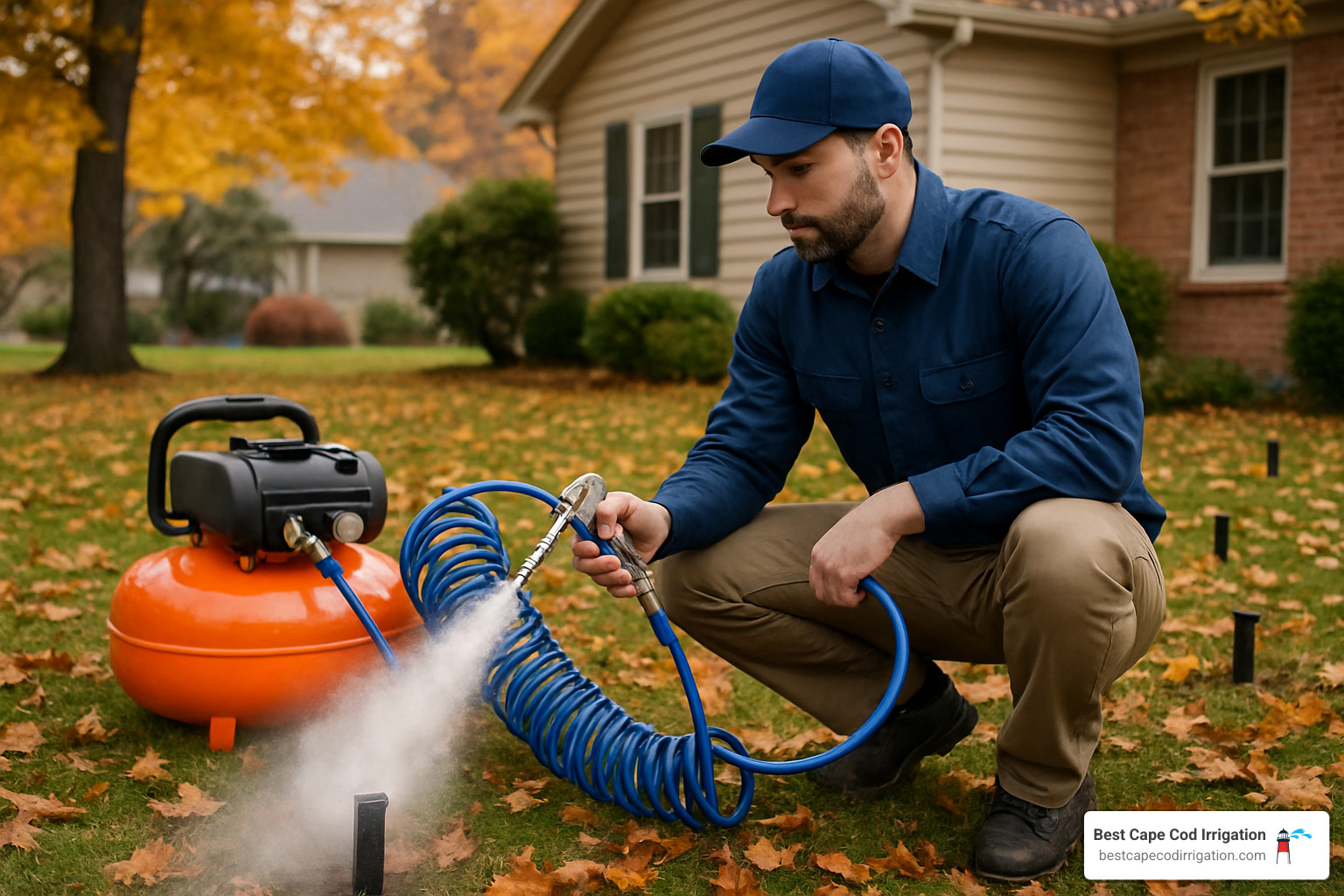 automated sprinkler system winterization process - automated sprinkler system