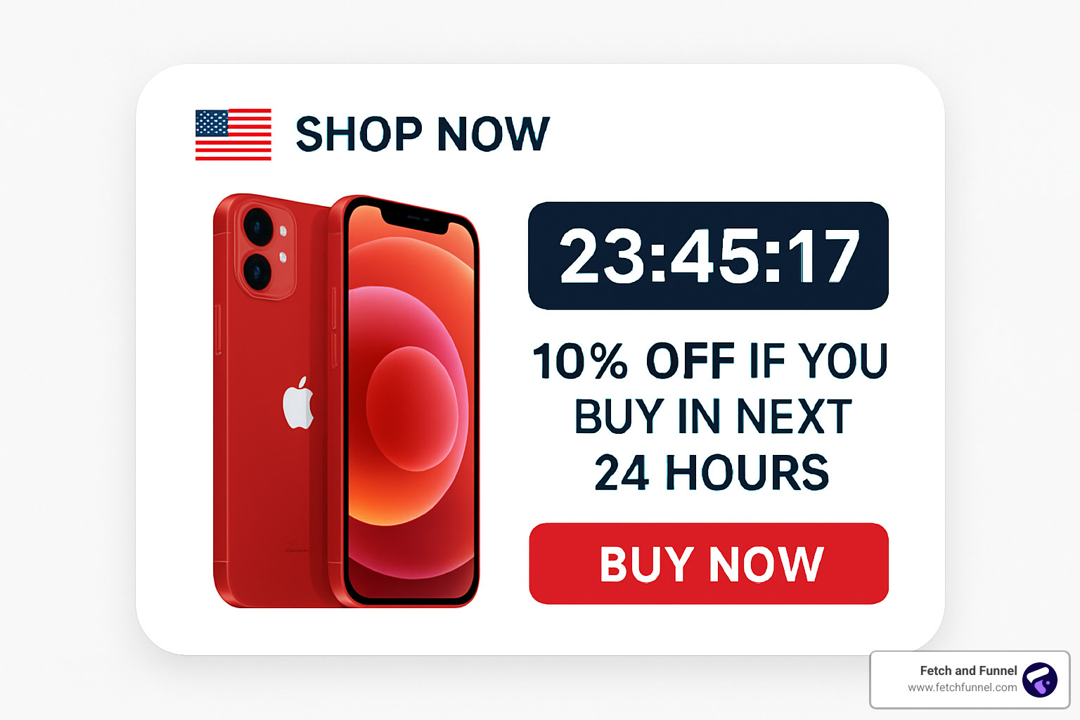 Countdown timer retargeting ad example - Customer journey retargeting