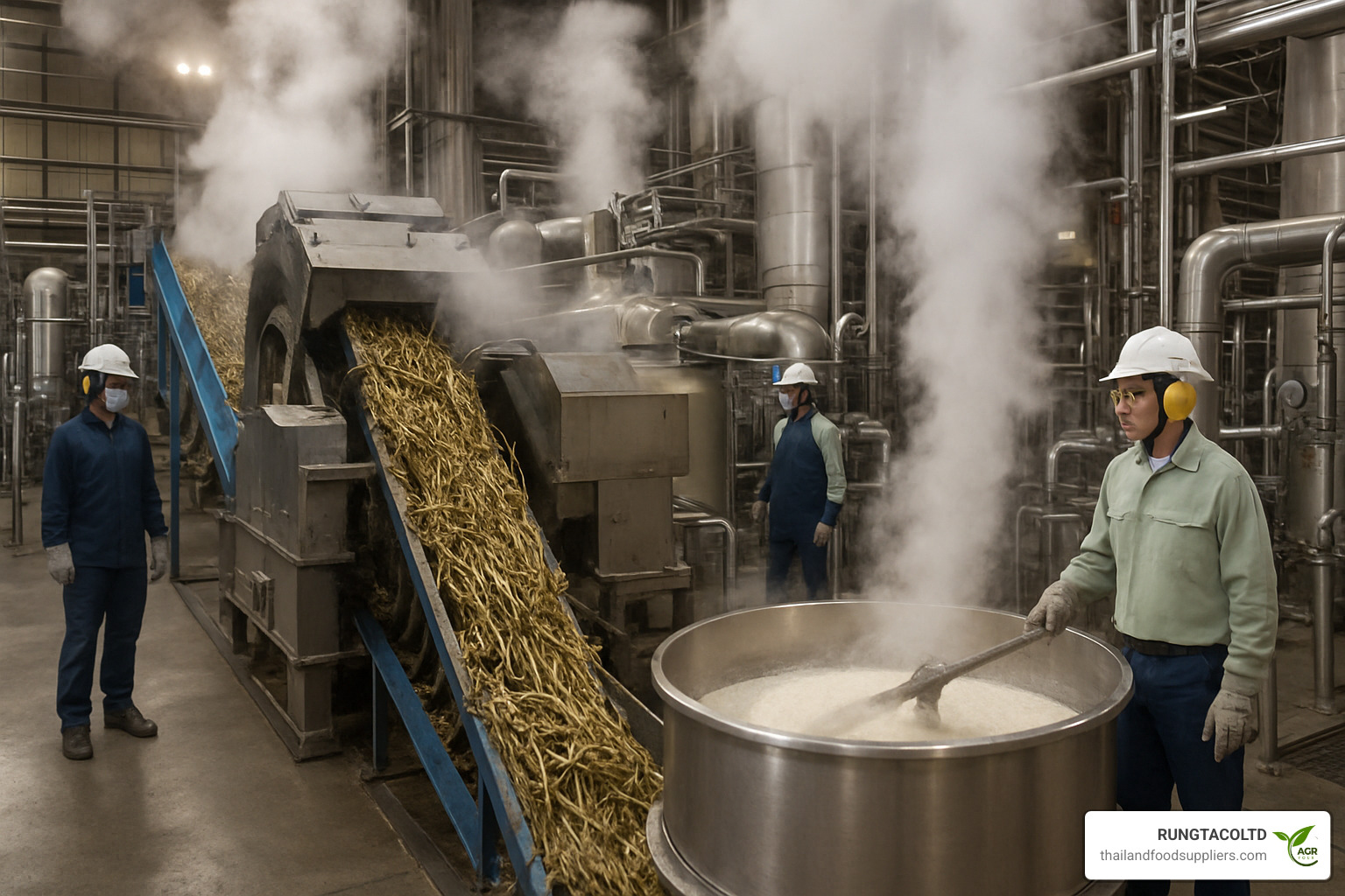 sugar milling and steam cleaning process - bulk organic sugar