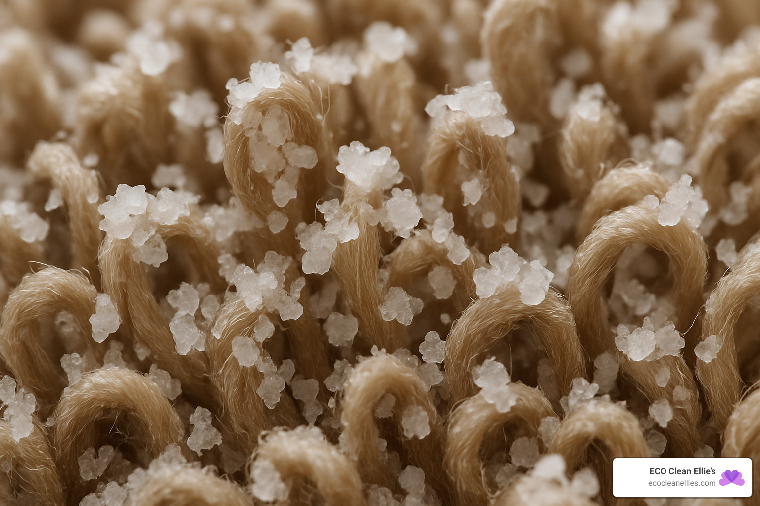 encapsulation crystals on carpet fibers - eco friendly carpet cleaning