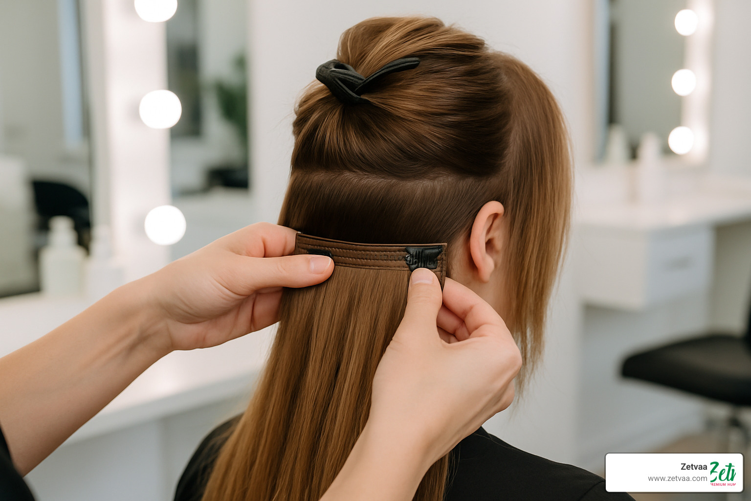 hair extension application process - Special Occasion Hair Extensions