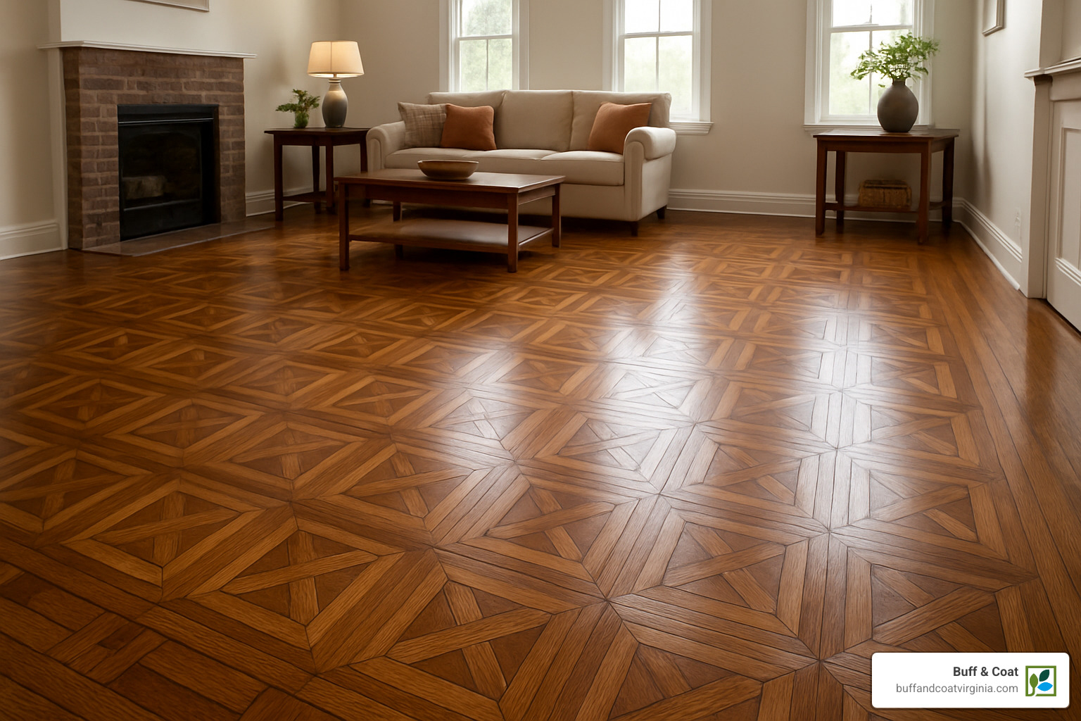 beautiful restored parquet floor - parquet floor repair near me