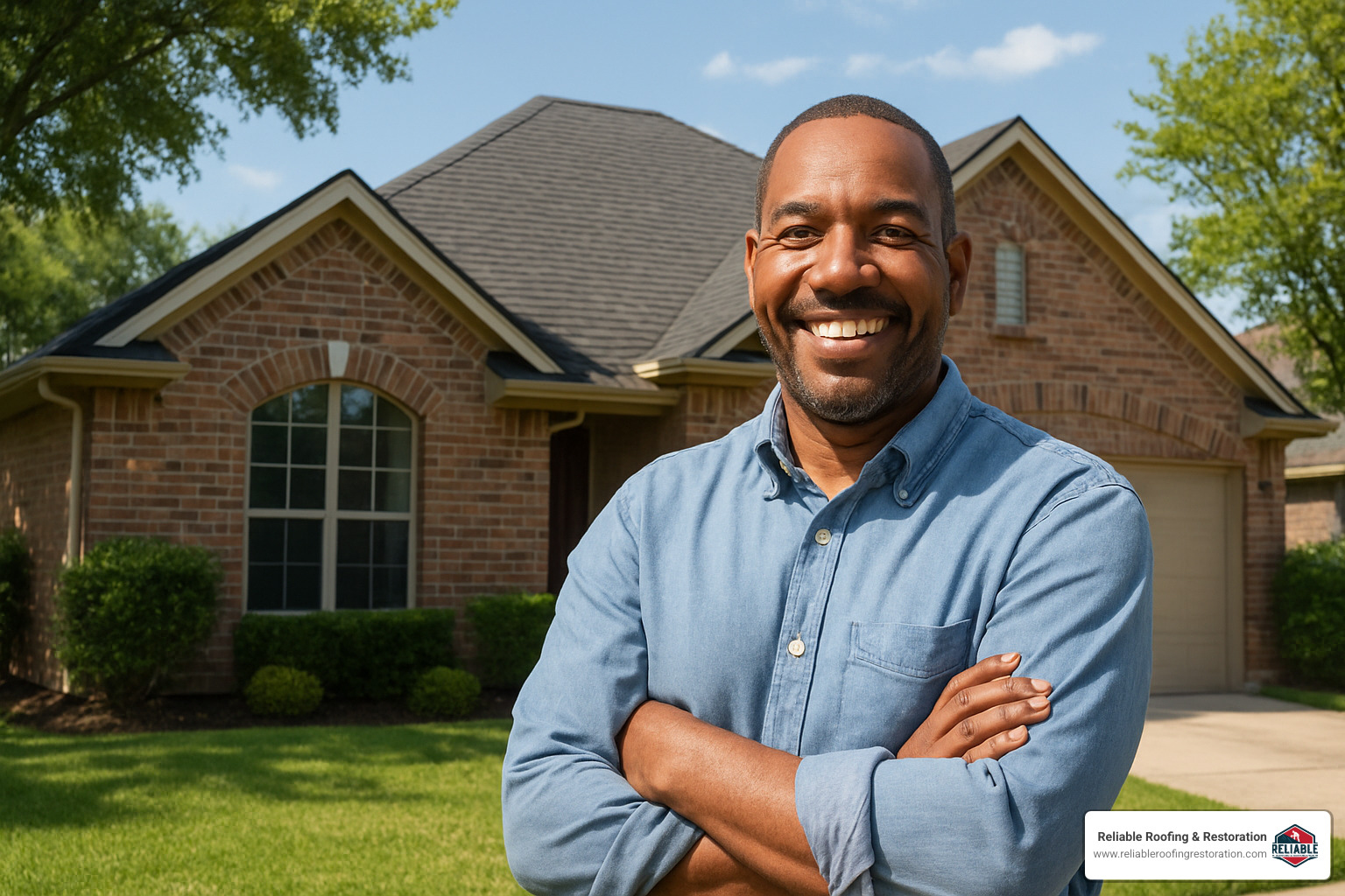 Shingle All the Way – Houston's Best Asphalt Roofers 4 satisfied Houston homeowner with newly installed asphalt shingle roof - asphalt shingle roofers houston