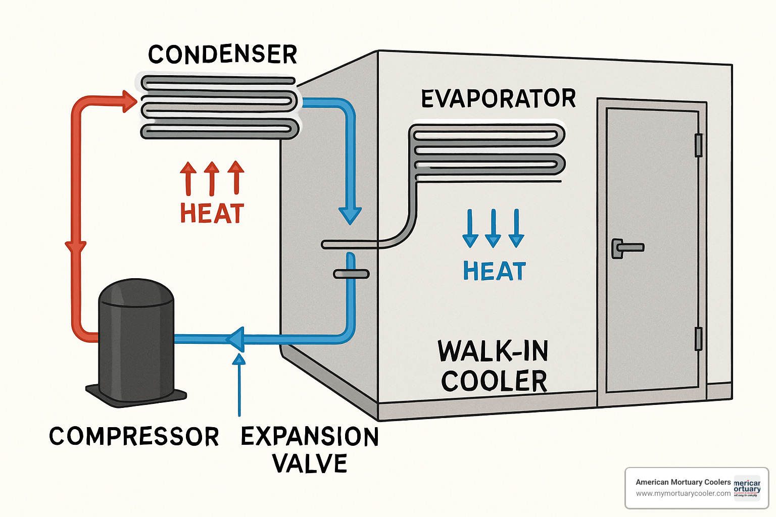 refrigeration cycle diagram - walk in cooler service