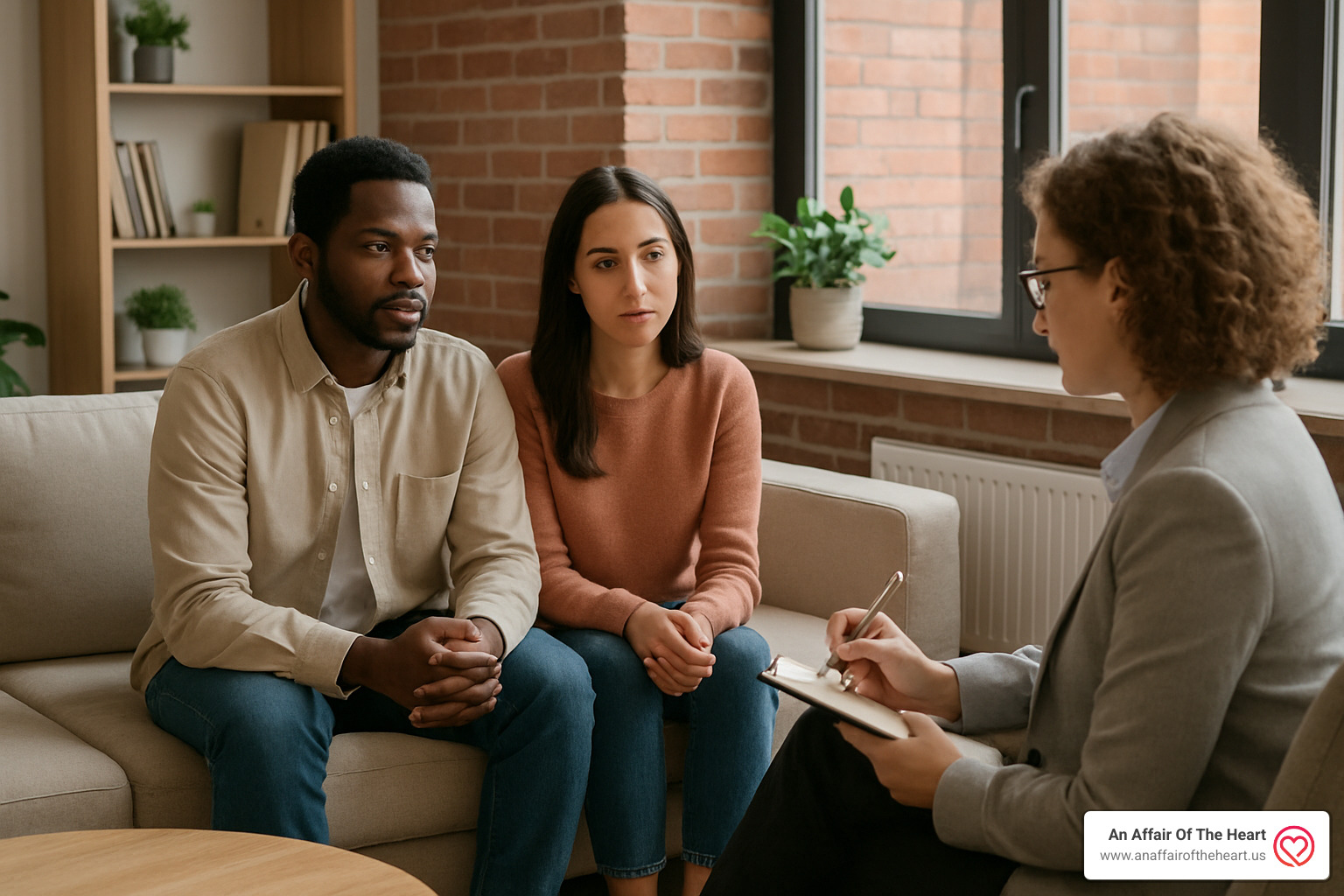 couple in therapy session - healing broken relationships