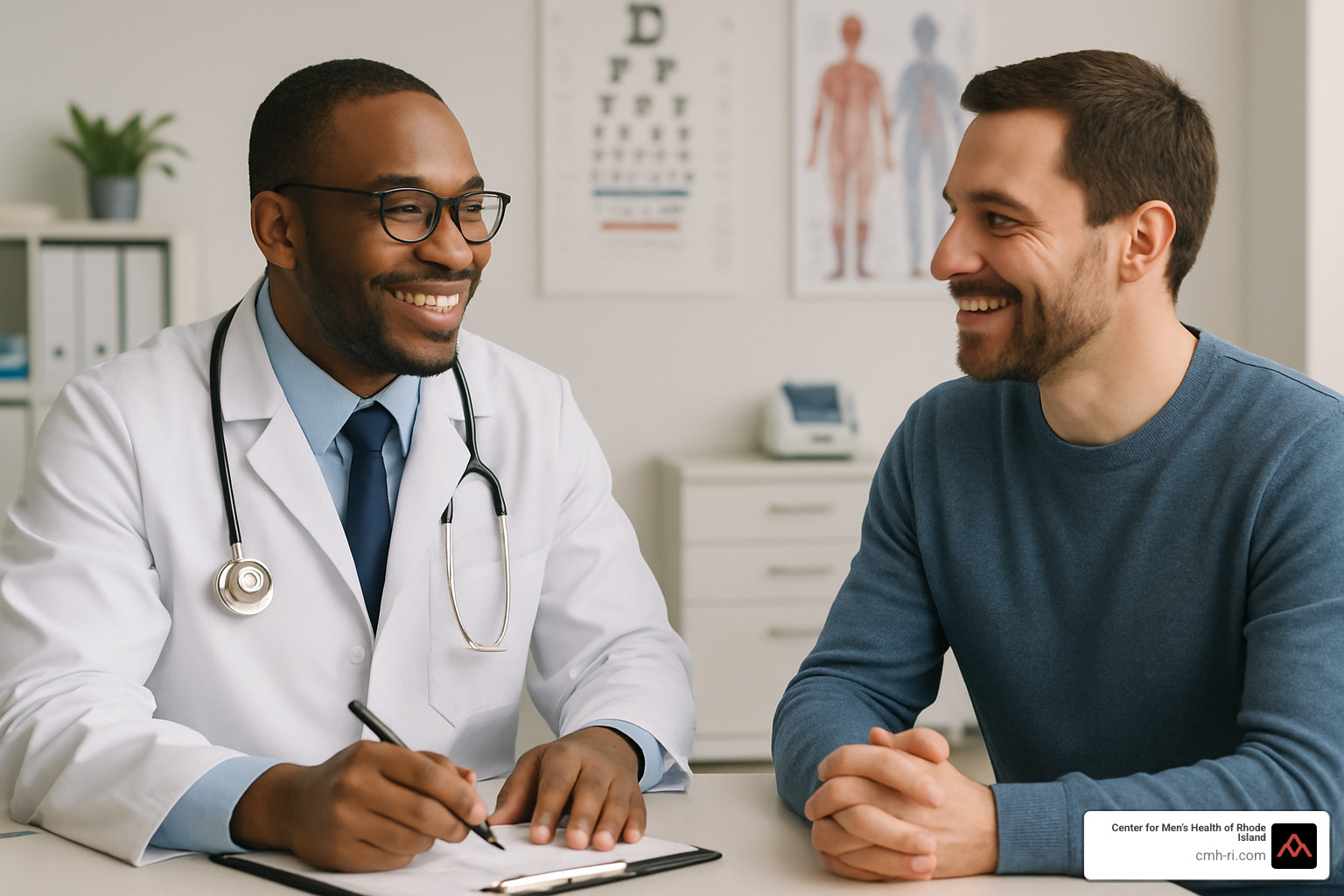 doctor consultation with male patient - men's health risk assessment tool