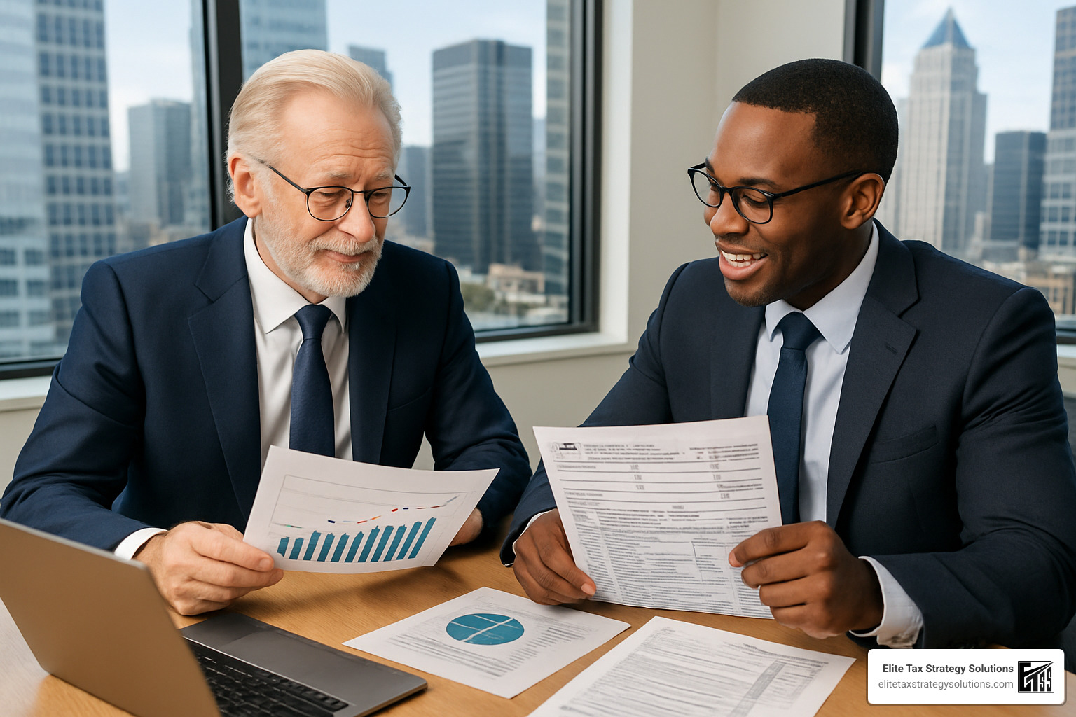 High-net worth individual reviewing tax strategies with advisor - advanced tax planning