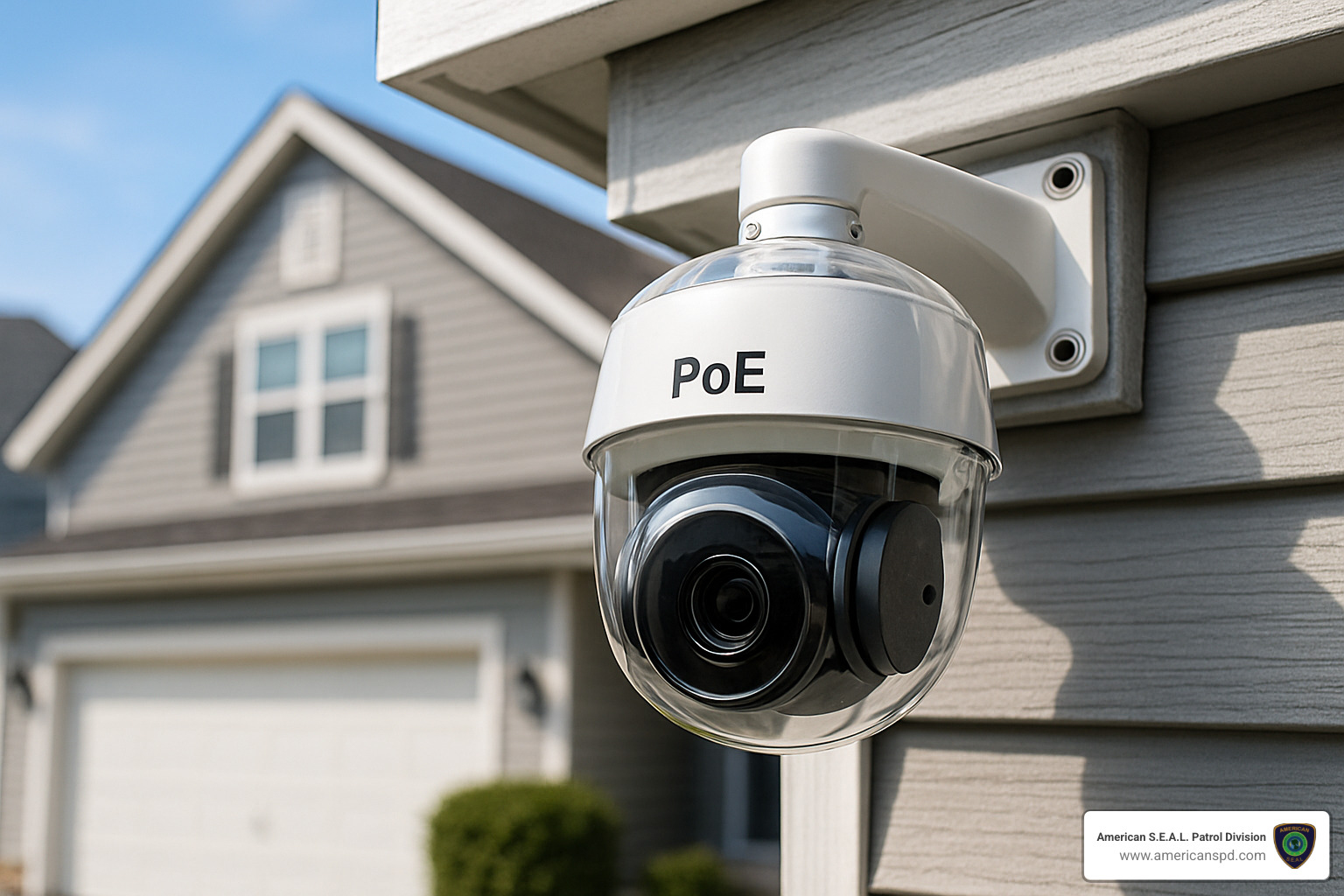 PoE turret camera with pan-tilt capability - home security cameras systems