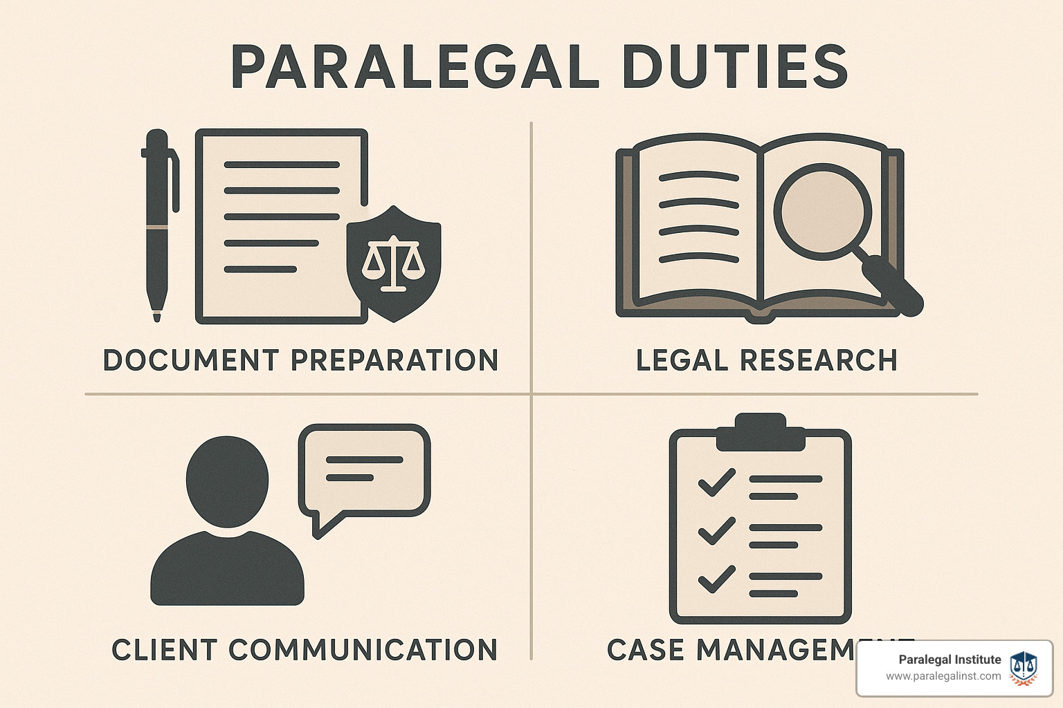 Use the same graphic but remove the reference to the level of education. Also remove the salary ranges please.  - entry level paralegal job description