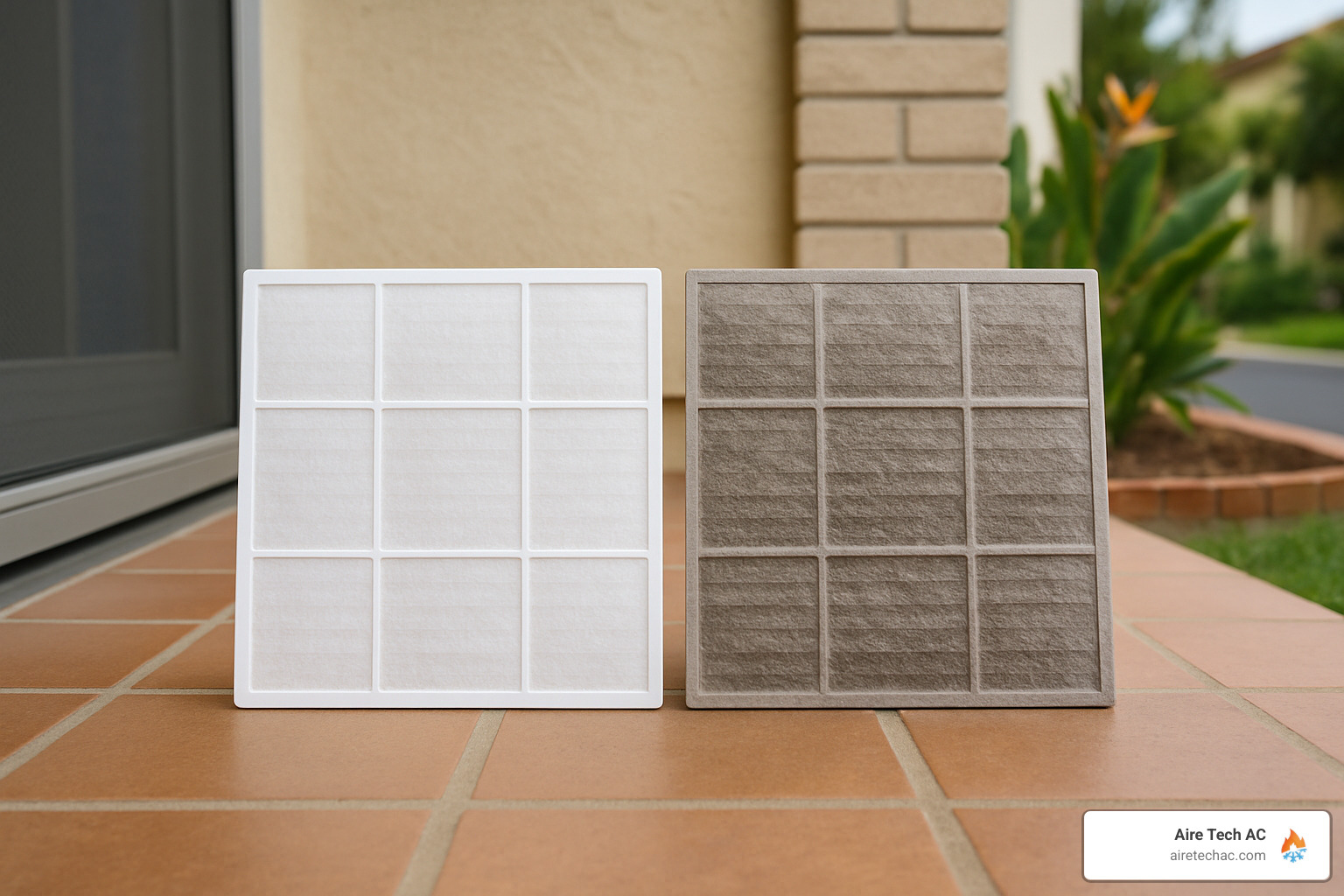 comparison of clean and dirty air conditioner filter - 5 Energy-Efficient Home Cooling Tips for the Southern California Summer Heat