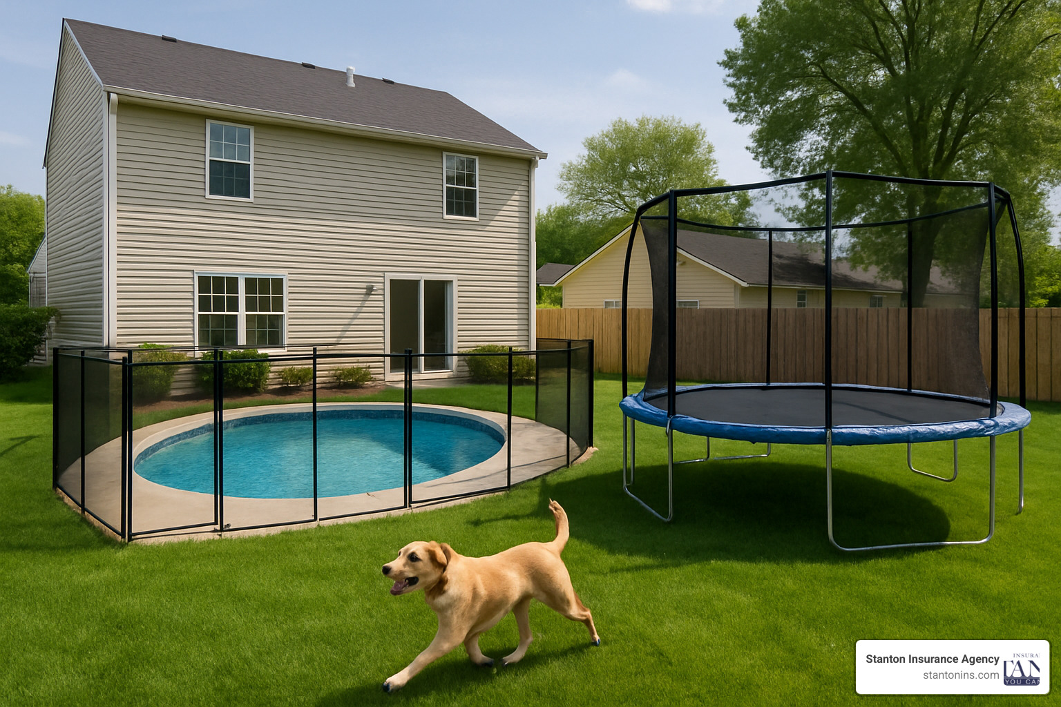 Home hazards including pool, trampoline, and dog - does homeowners insurance cover personal injury to the homeowner