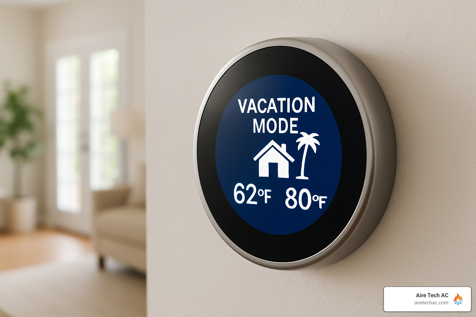 smart thermostat with vacation mode display - Going Away? Tips for Saving Energy While You Are Away on Vacation…or Just Work