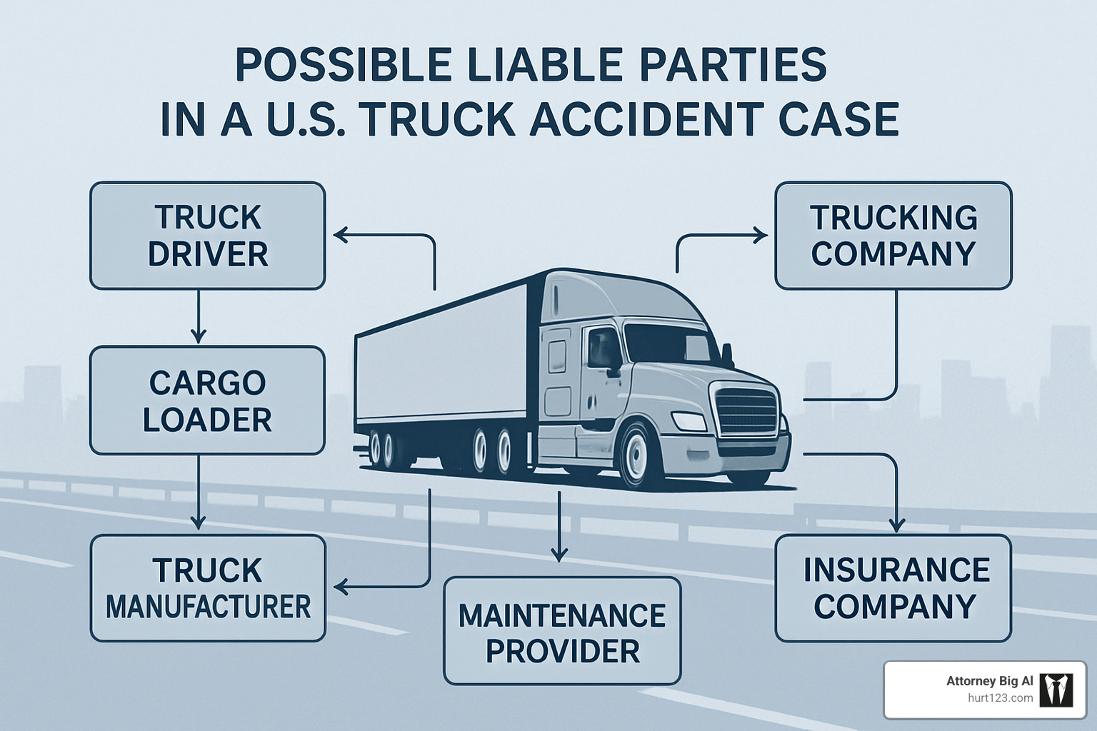 Liability flowchart for truck accidents - truck crash lawyers