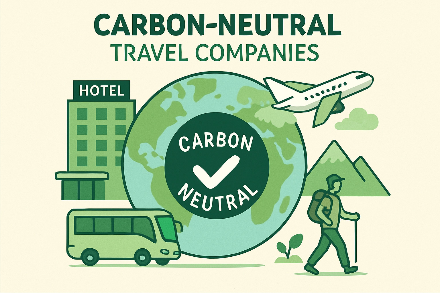 Traveler refilling reusable water bottle at airport fountain - Carbon-neutral travel companies