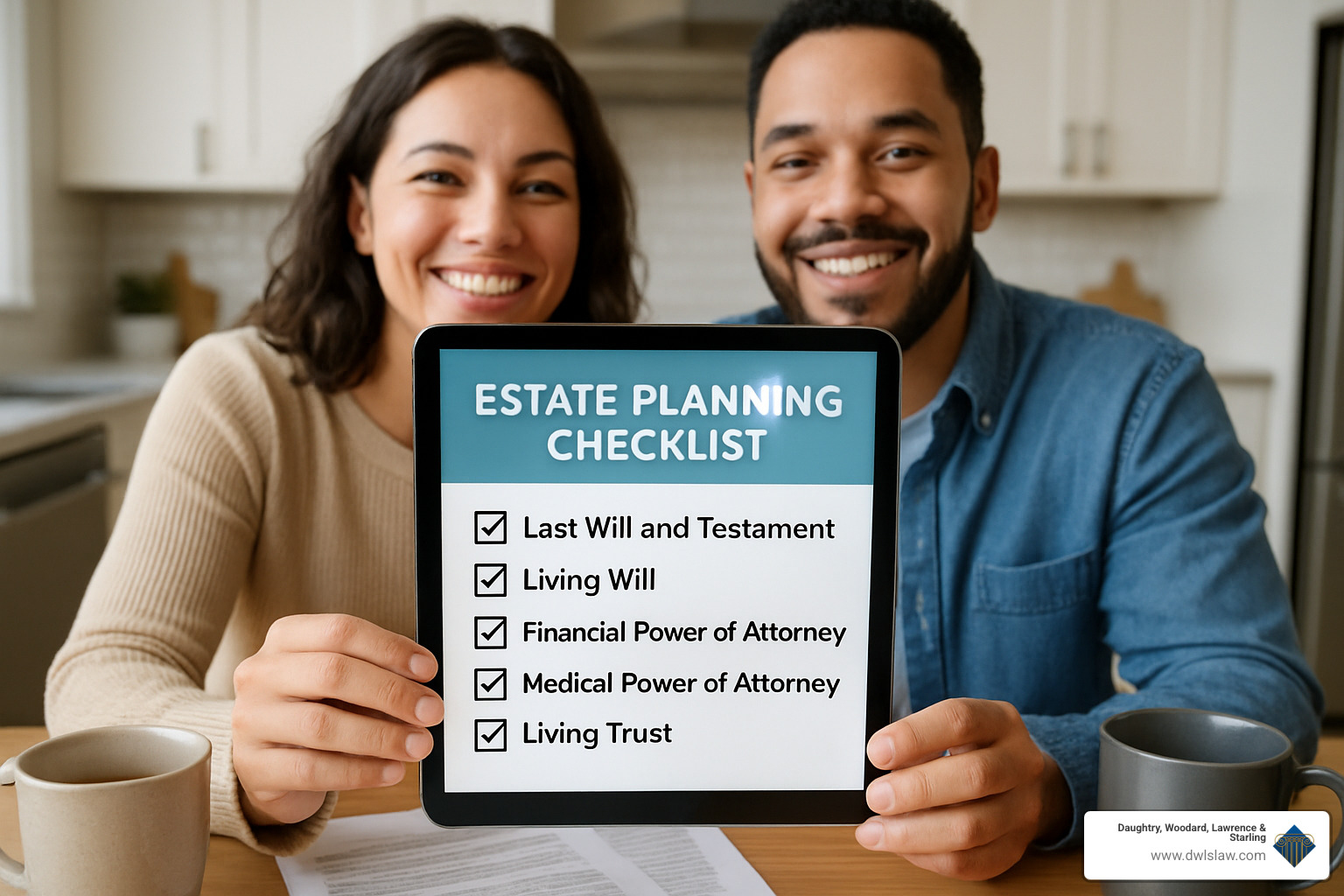 checklist on tablet for estate planning - estate planning for couples