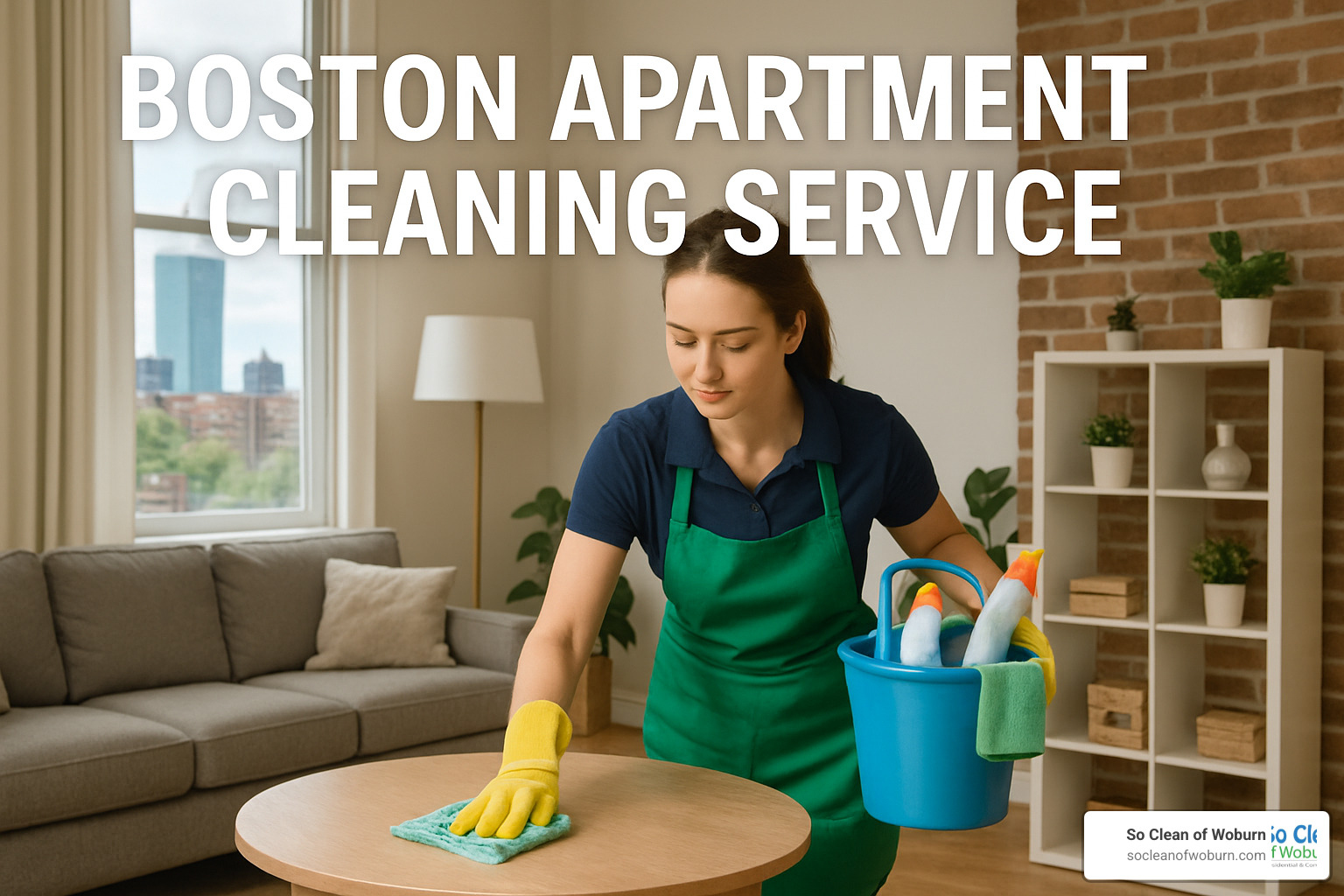 Person researching cleaning services on laptop in Boston apartment - boston apartment cleaning service