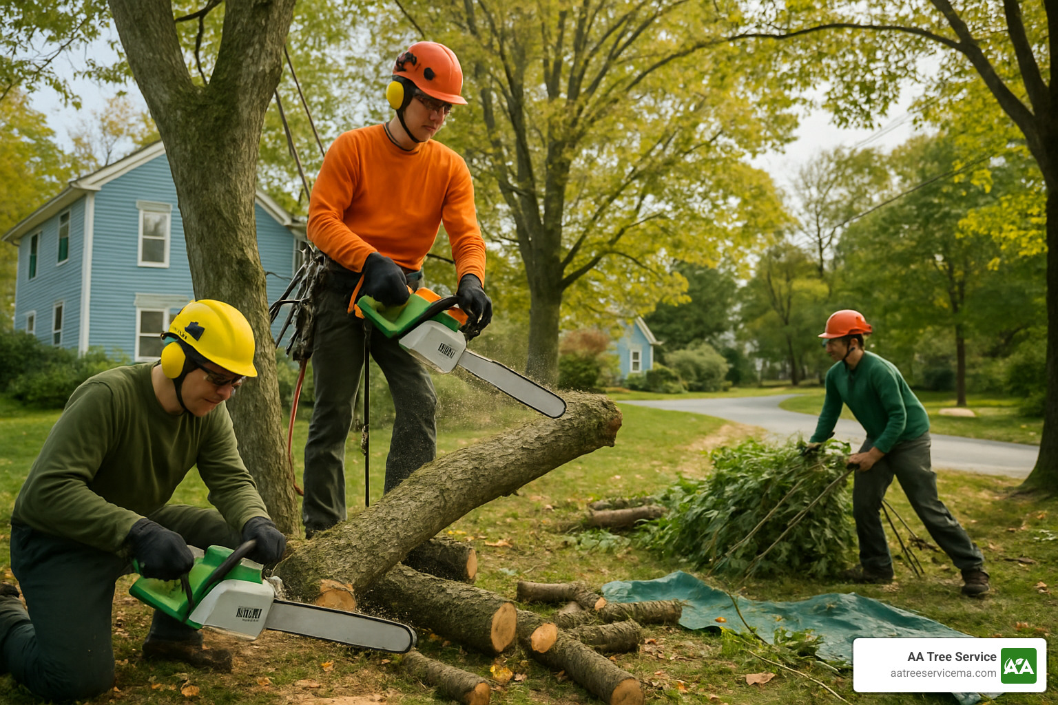 tree service safety equipment and sustainable practices - tree contractors near me