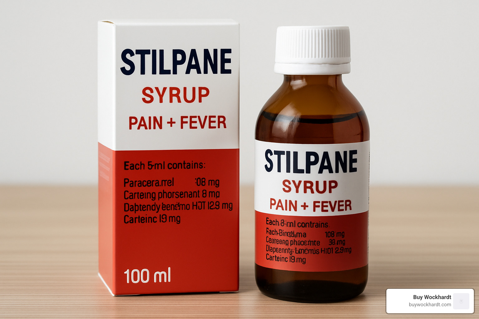 Stilpane syrup bottle and measuring cup - stilpane syrup