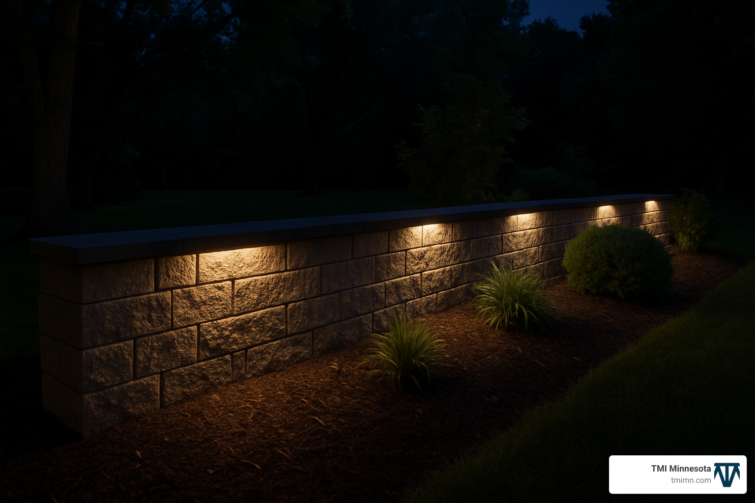 retaining wall with integrated lighting at night - how to install hardscape lighting retaining wall with integrated lighting at night - how to install hardscape lighting