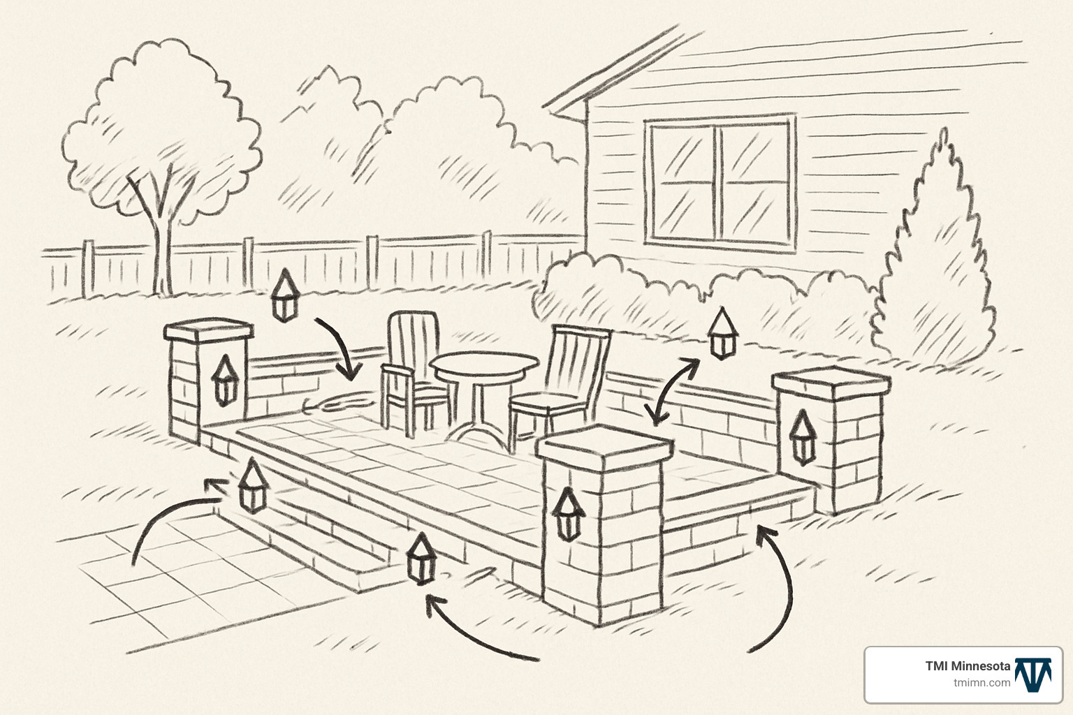 layout sketch for hardscape lighting placement - how to install hardscape lighting layout sketch for hardscape lighting placement - how to install hardscape lighting